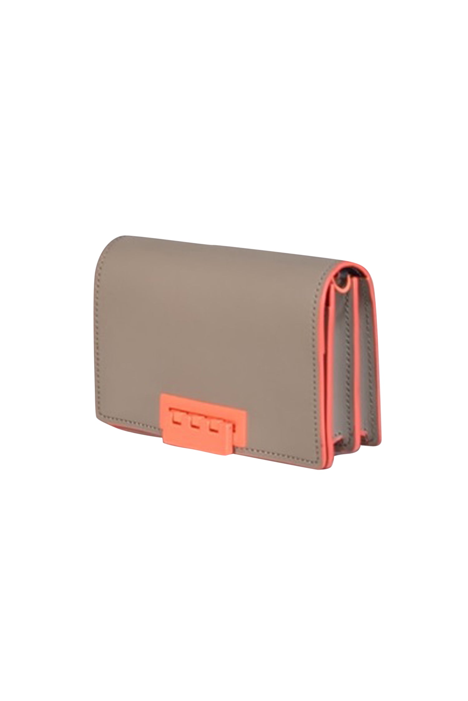 Zac Posen's Stunning Grey & Coral Trim Crossbody Bag