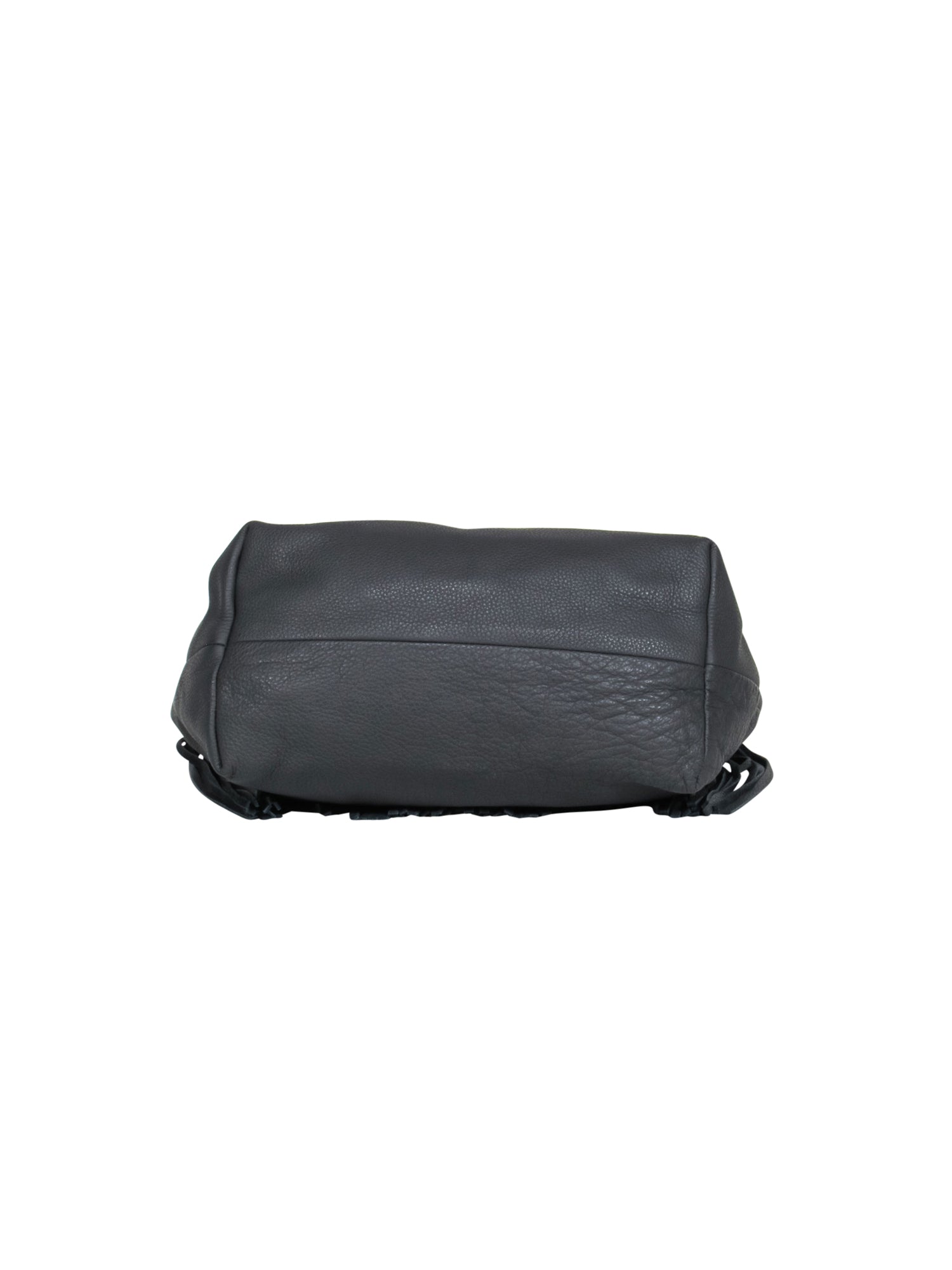 Jennifer Haley Dark Grey Fringe Leather Shoulder Bag - Add Bohemian Style