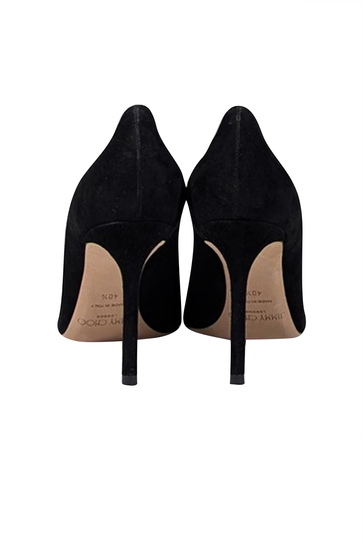 Jimmy Choo Black Suede Pointed Toe Pumps - Size 10.5: Elevate Your Style!