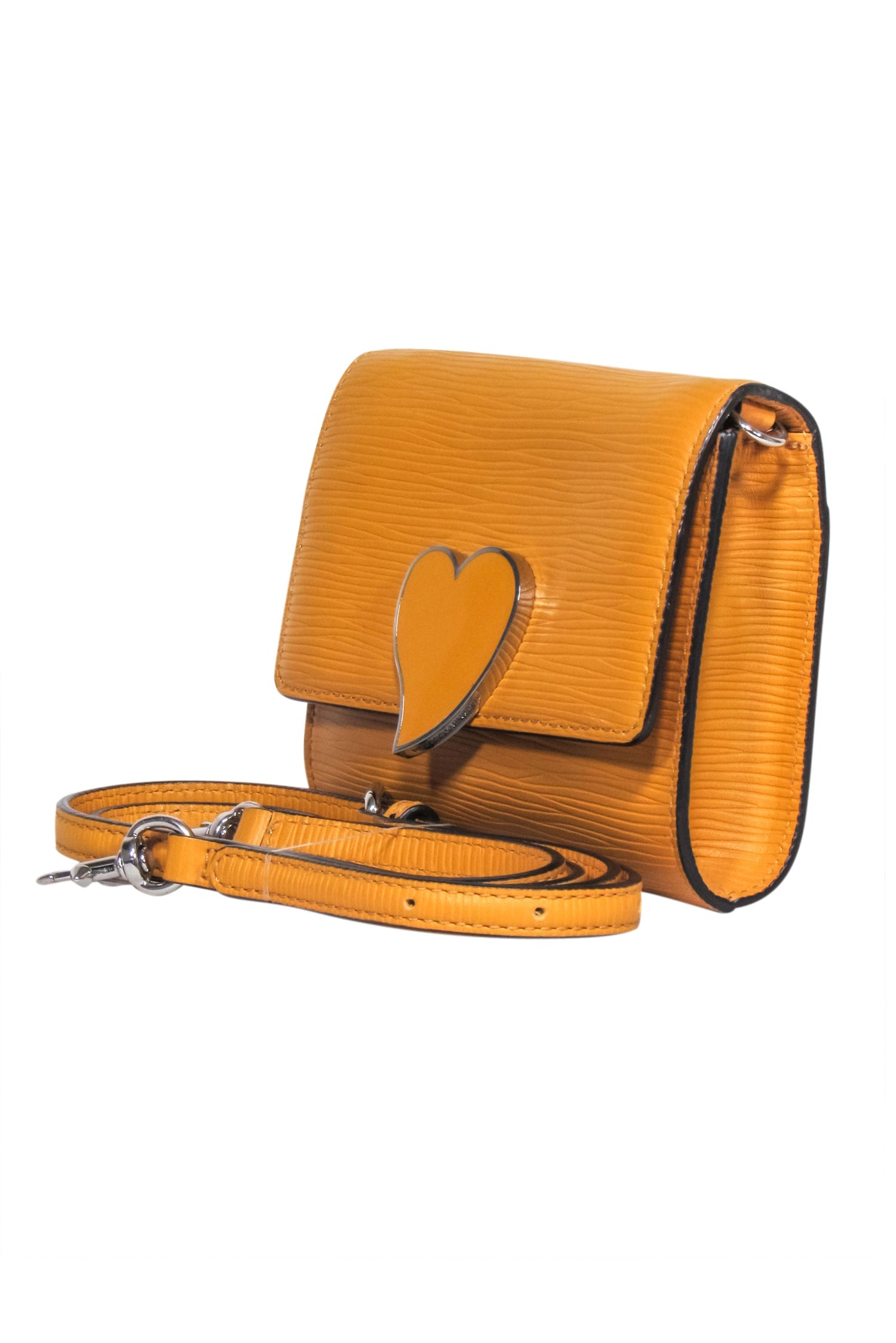 Rebecca Minkoff Mustard Yellow Heart - Front Chic Crossbody Bag