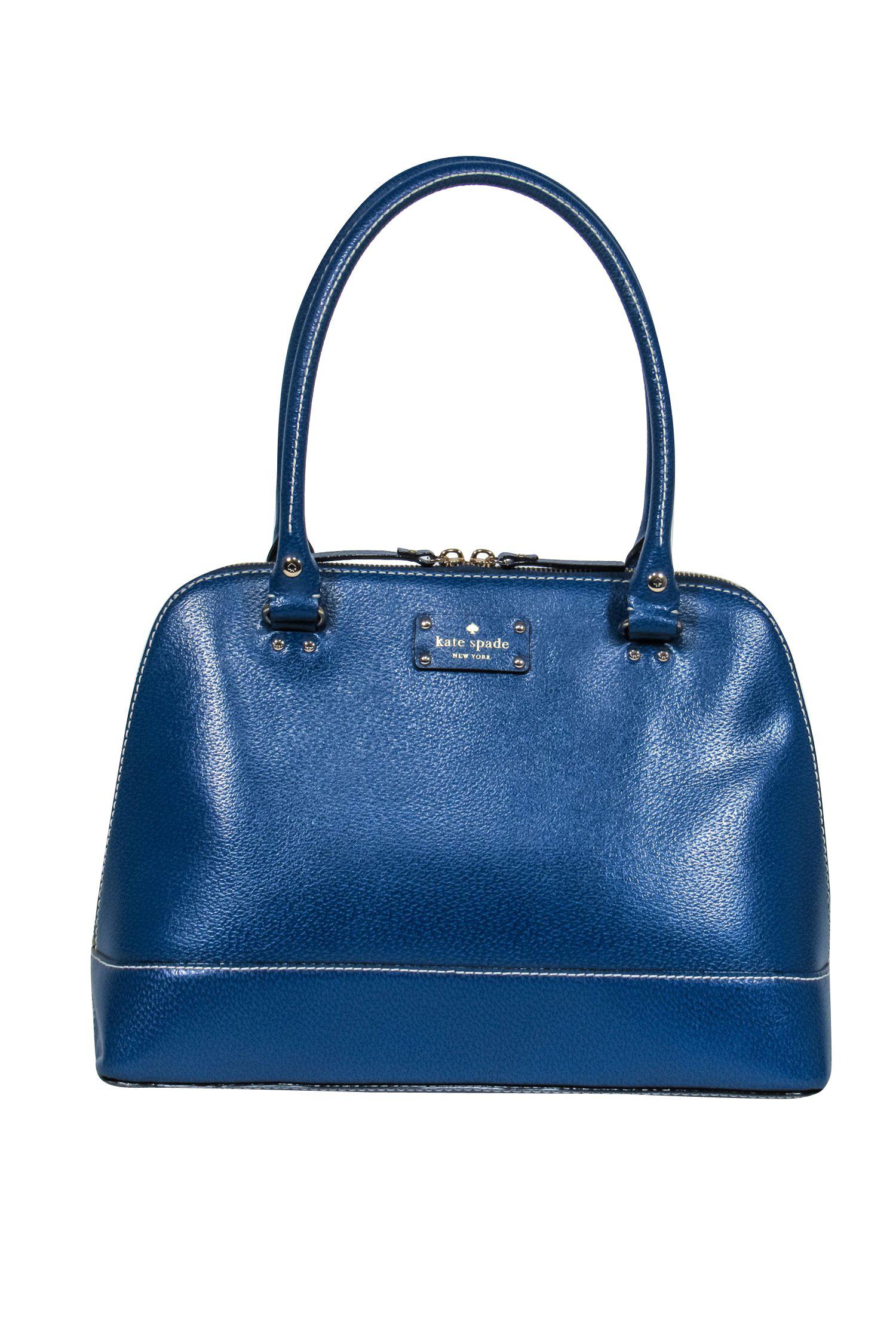 Kate Spade - Stunning Teal Leather Bowler-Style Carryall