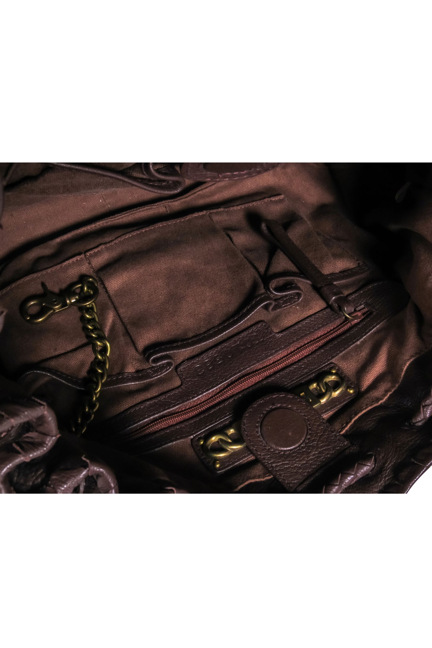 Lockheart - Exquisite Brown Leather Handstitched Shoulder Bag