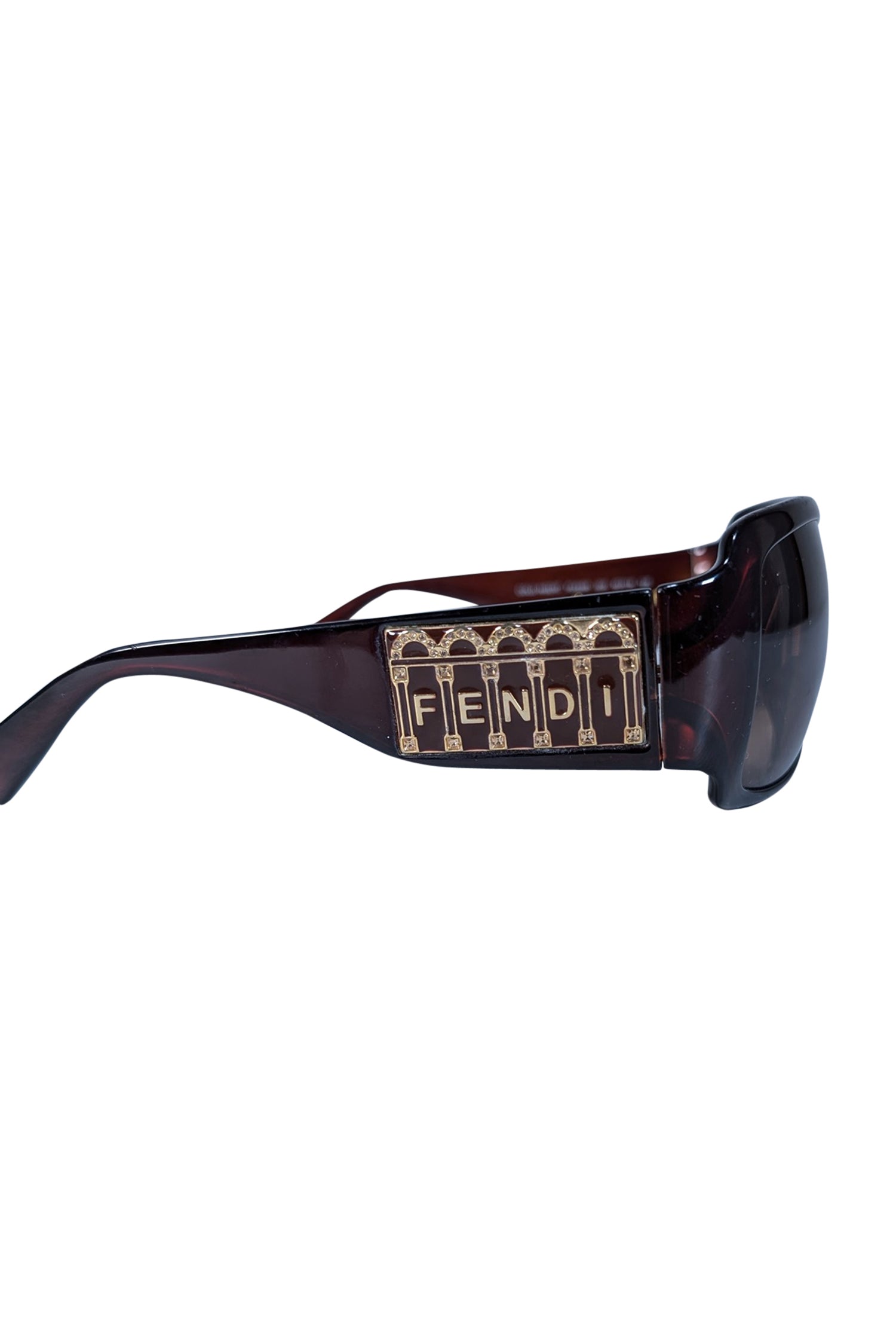 Fendi Brown Bold Logo Side Sunglasses - Make a Fashion Splash!