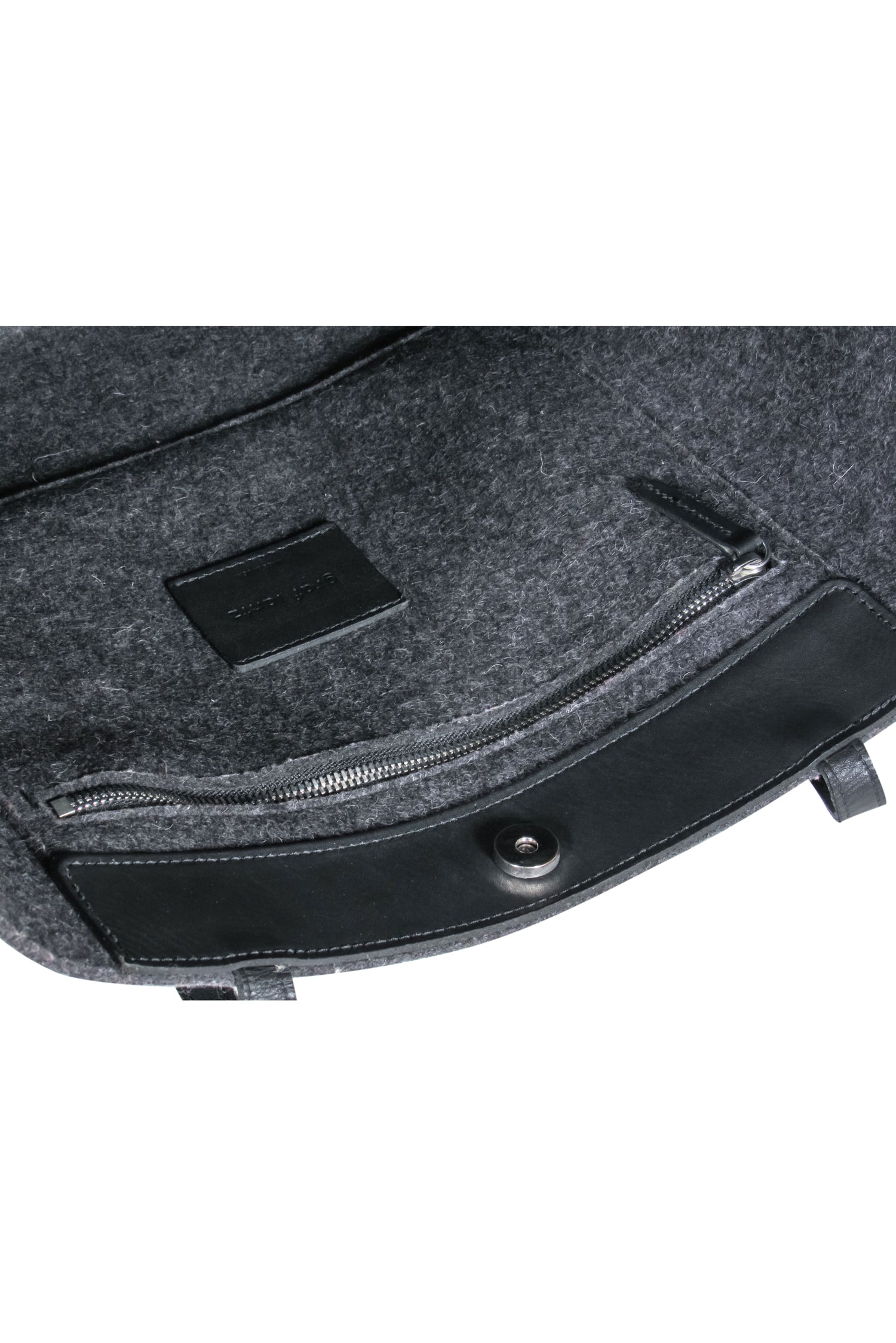 Graf Lantz - Stunning Gray Wool Felt & Leather Tote Bag