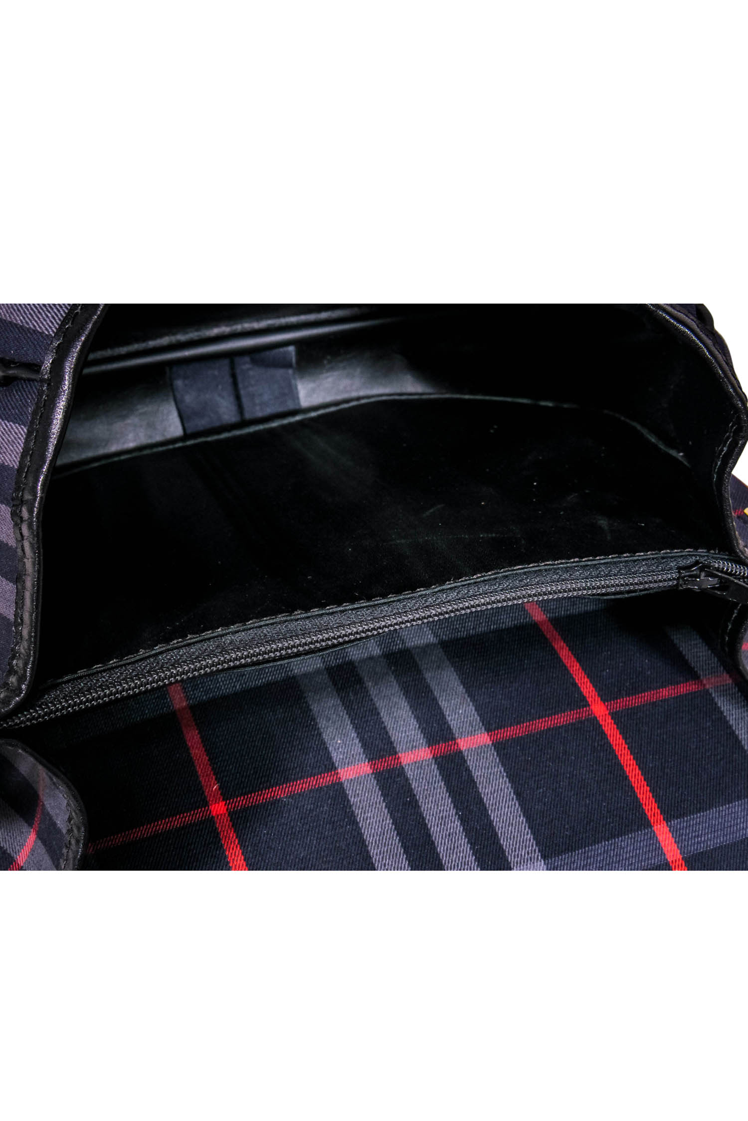 Burberry Vintage Navy & Red Tartan Saddle Crossbody - A Timeless London Treasure