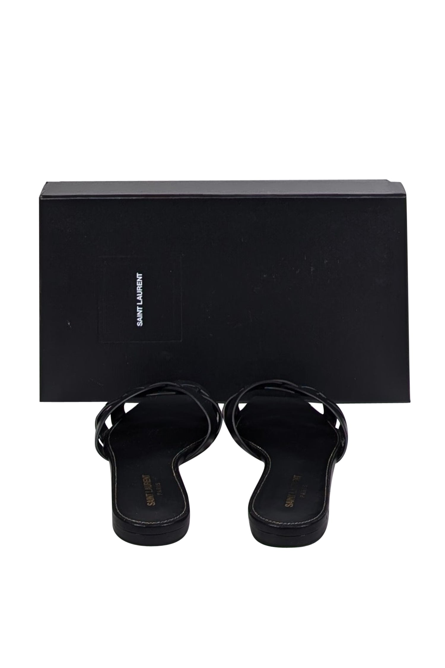 Yves Saint Laurent - Luxury Black Leather Slide Sandals in Size 9