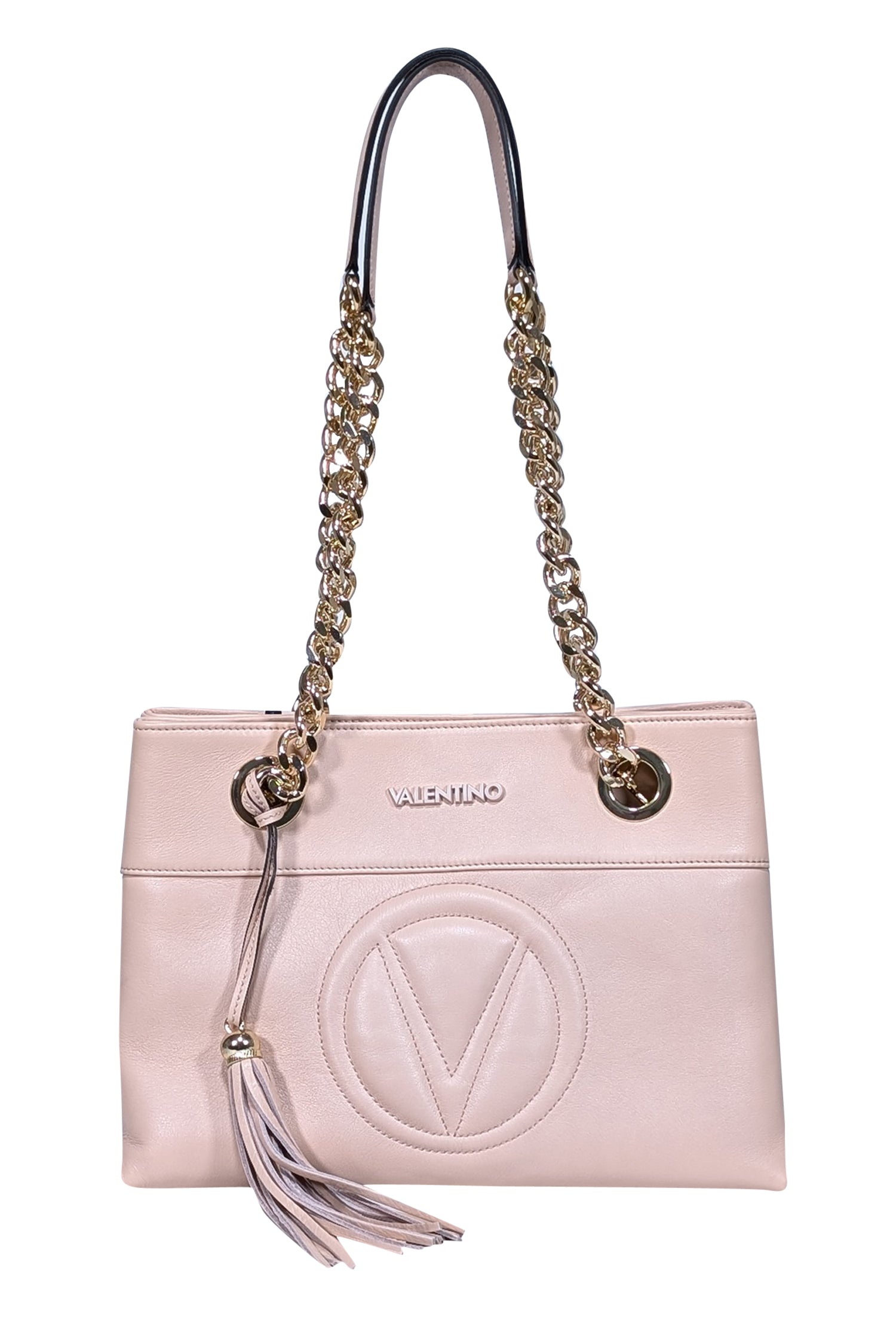 Valentino by Mario Valentino - Gorgeous Blush Pink Leather Chain Strap Shoulder Bag