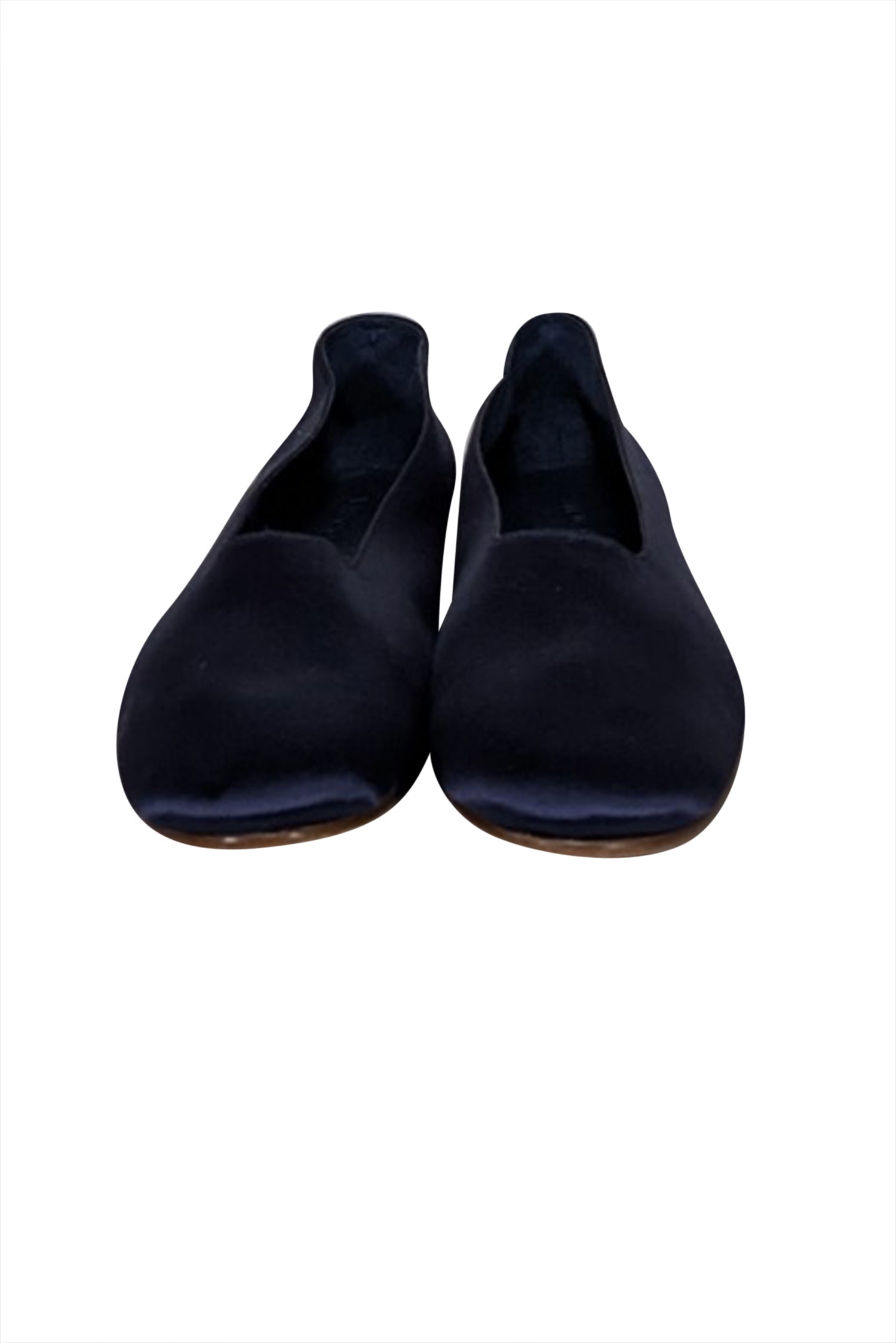 Vince Navy Satin Flats - Size 7.5 - Timeless Office Elegance