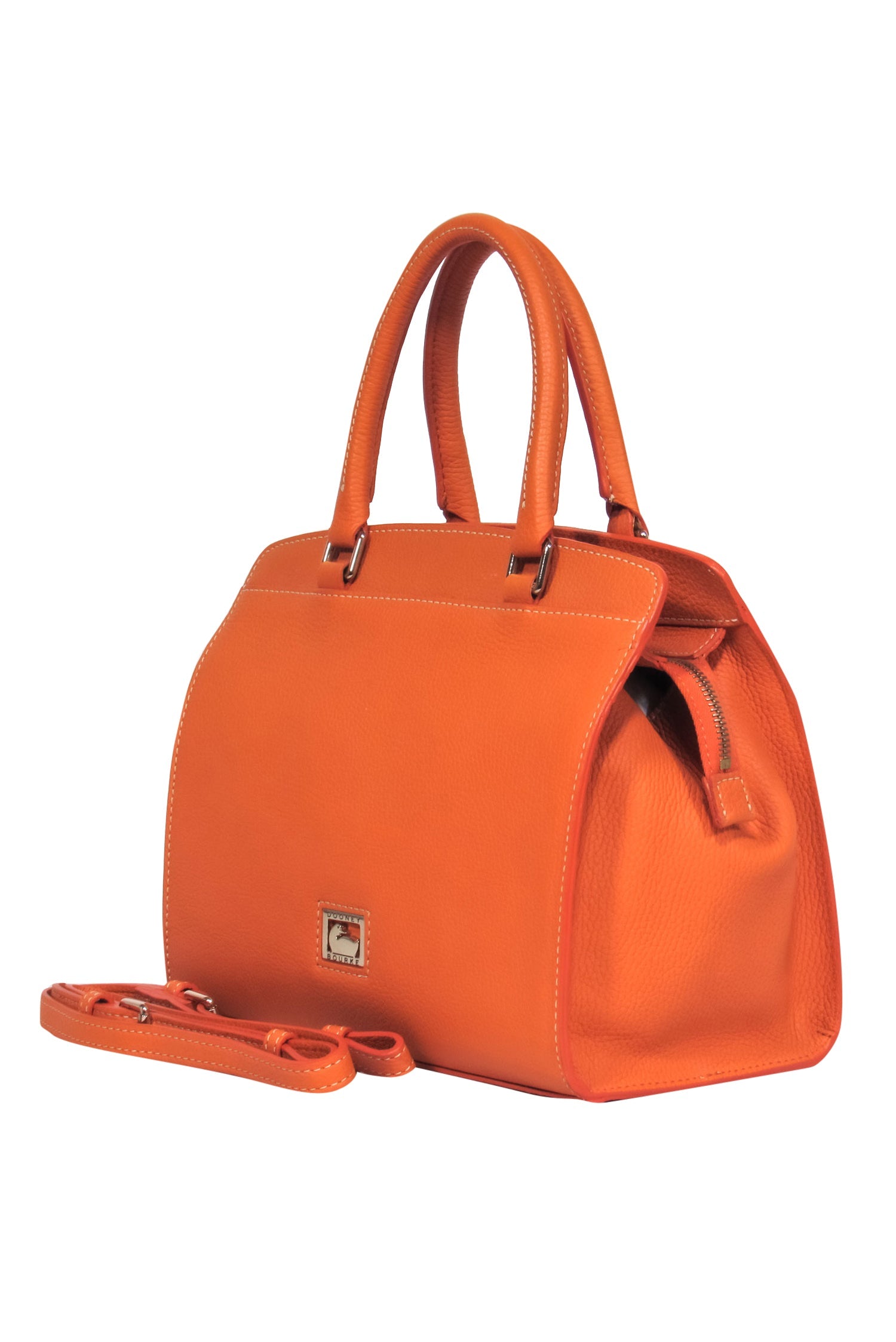 Dooney & Bourke - Stunning Orange Pebbled Convertible Carryall Bag