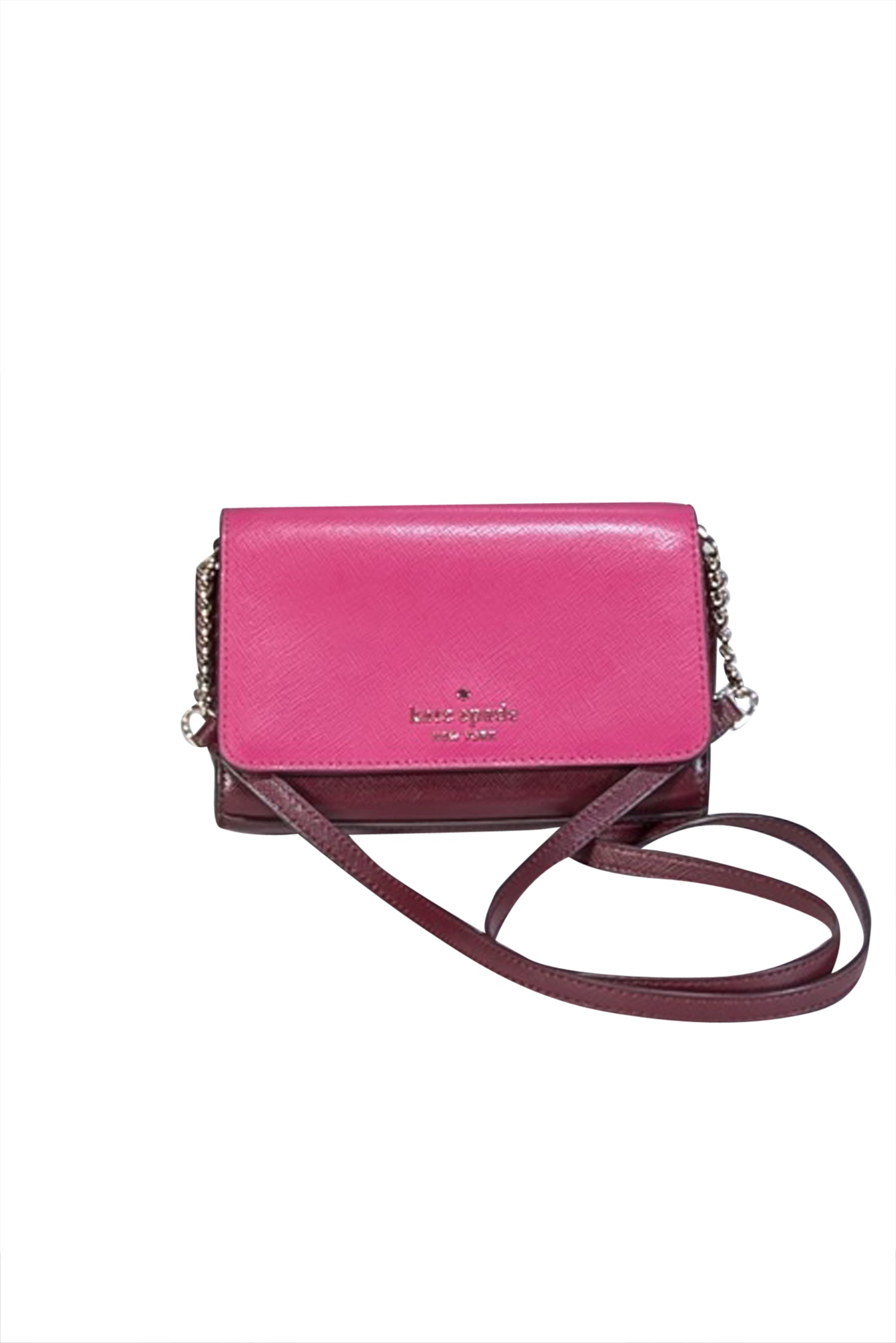 Kate Spade's Stunning Pink & Maroon Color-block Crossbody Bag