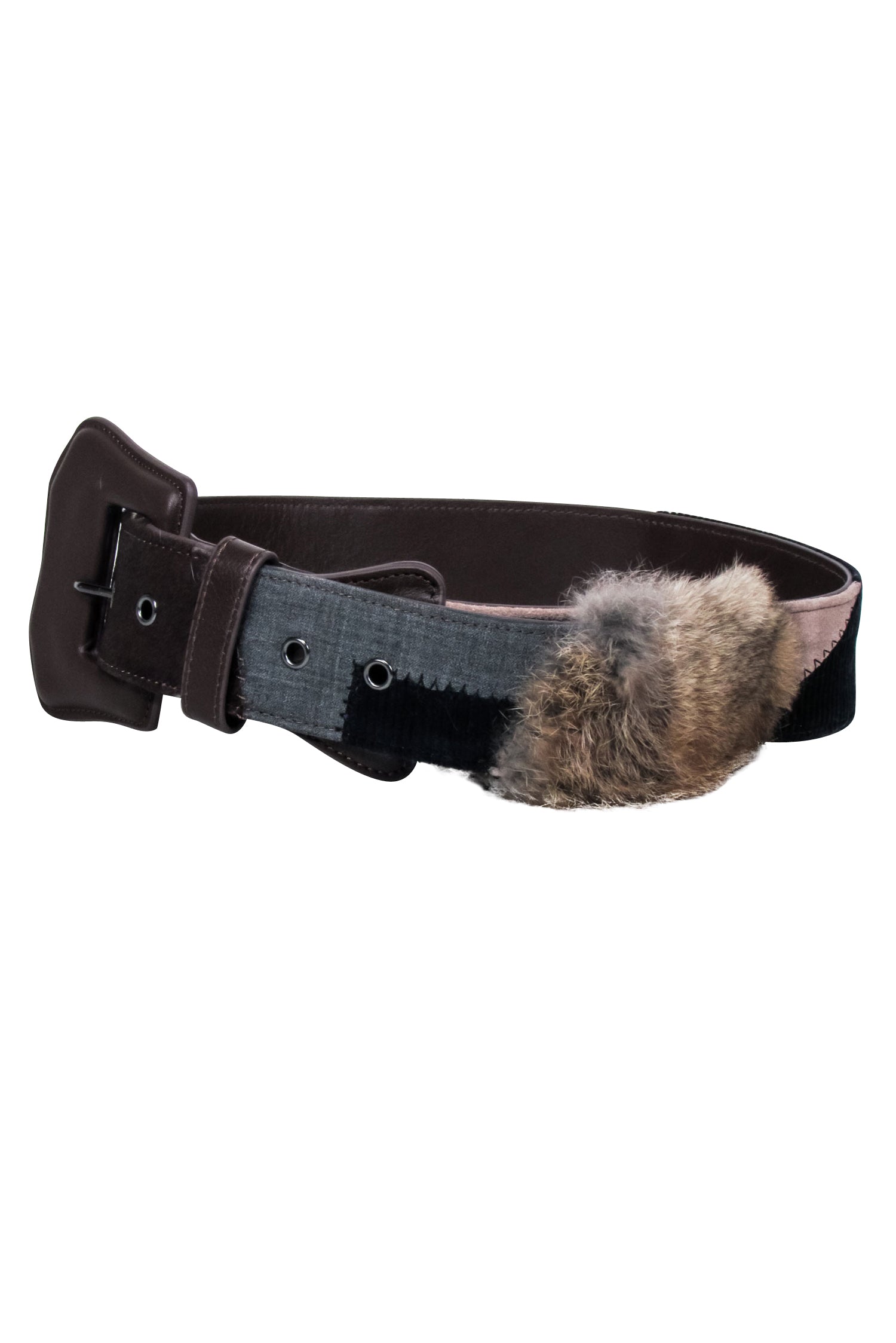 Weekend Max Mara - Stylish Multi - Color Fur Trim Belt (One Size)