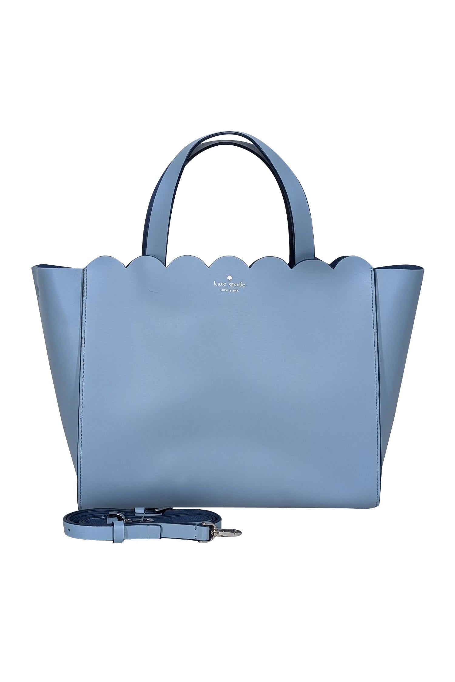 Kate Spade Light Blue Scalloped Edge Satchel: A Colorful Office Essential