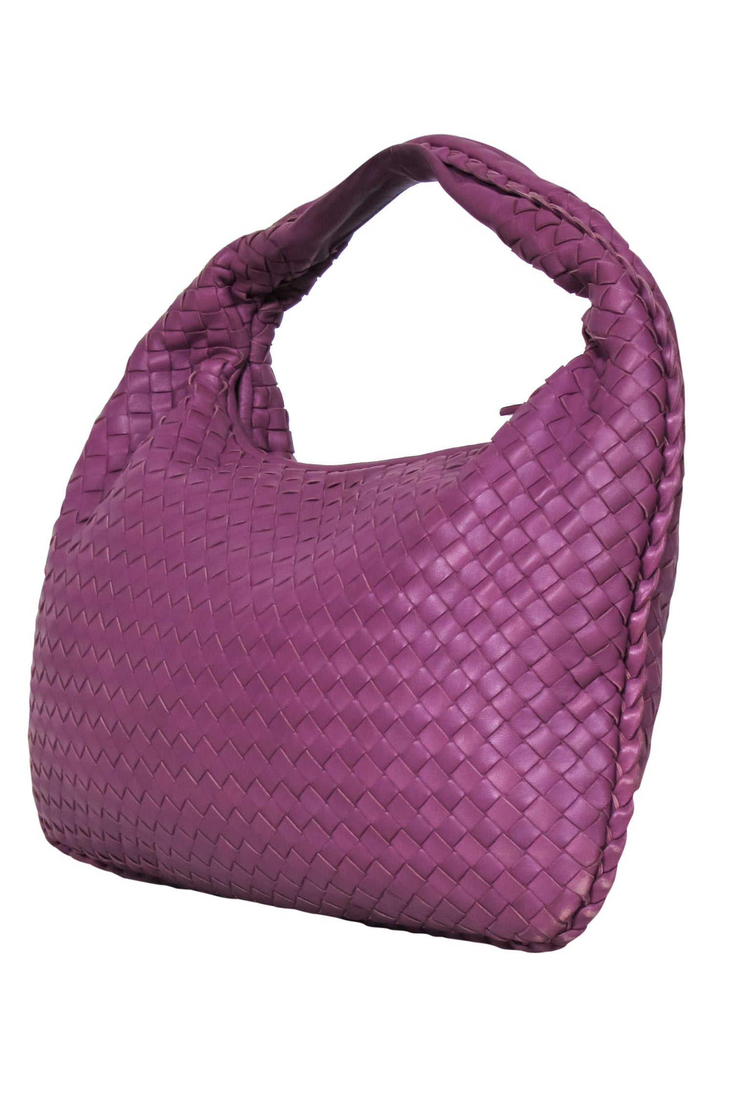 Bottega Veneta Purple Woven Leather Hobo Bag - A Bohemian Must-Have