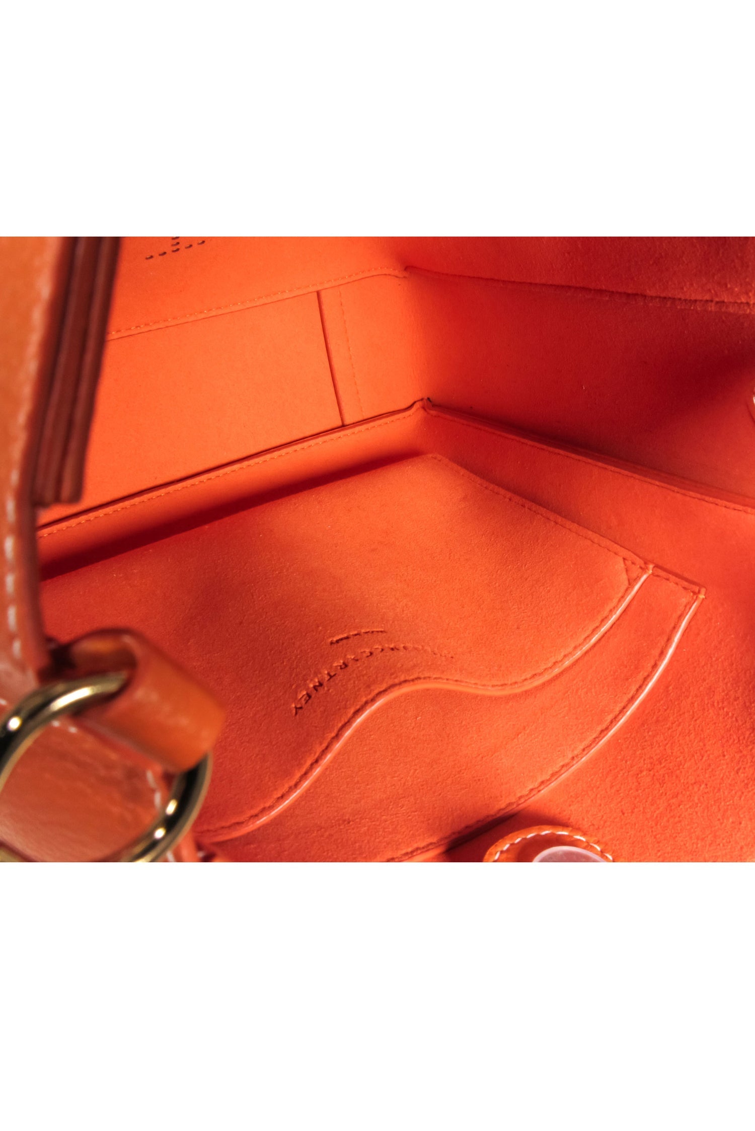 Stella McCartney Orange Mini Embossed Grainy Faux Leather Crossbody: A Colorful Fashion Gem