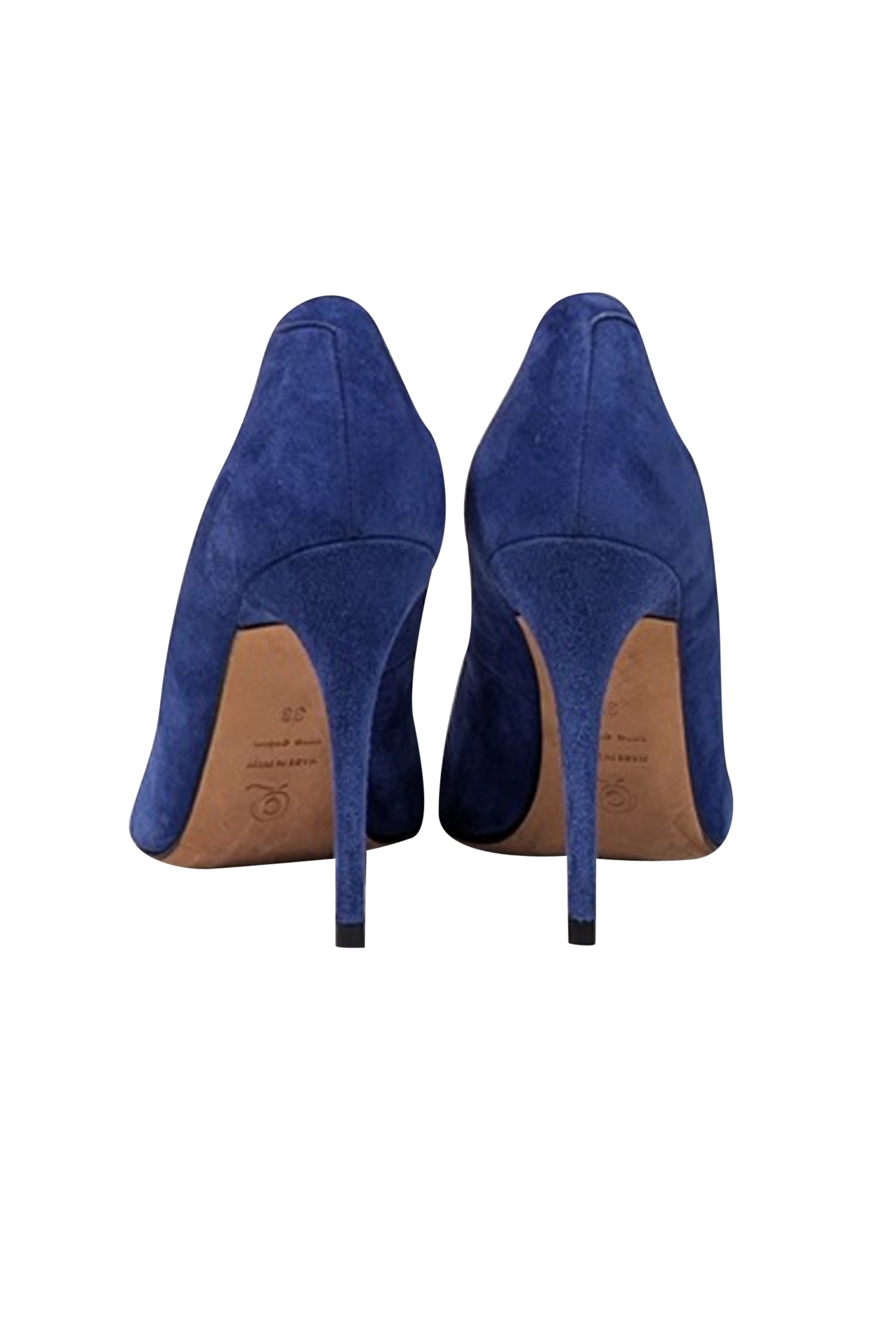 Alexander McQueen Blue Suede Gold-Toe Pumps - Size 6: A Rebellious Fashion Statement
