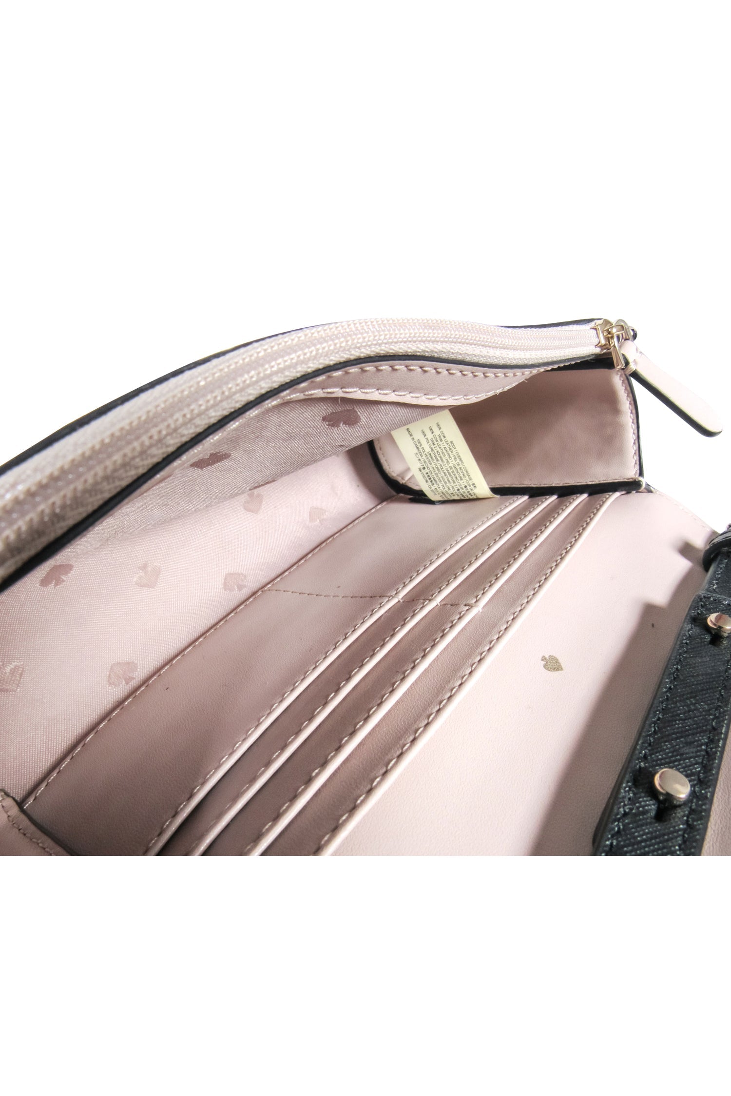 Kate Spade - Stylish Beige & Black Saffiano Leather Crossbody Bag