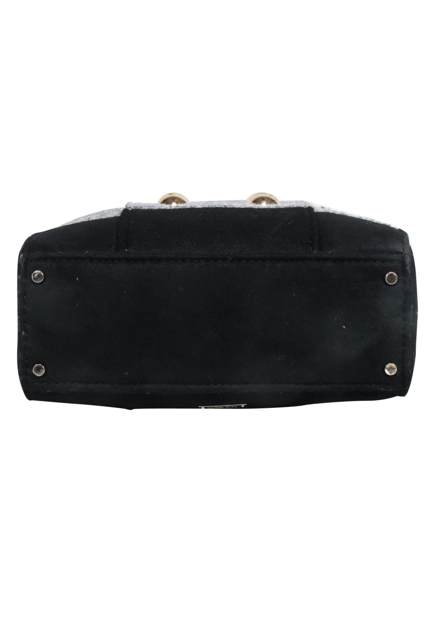 Kate Spade Grey & Black Double Breasted Button Front Luxury Handbag