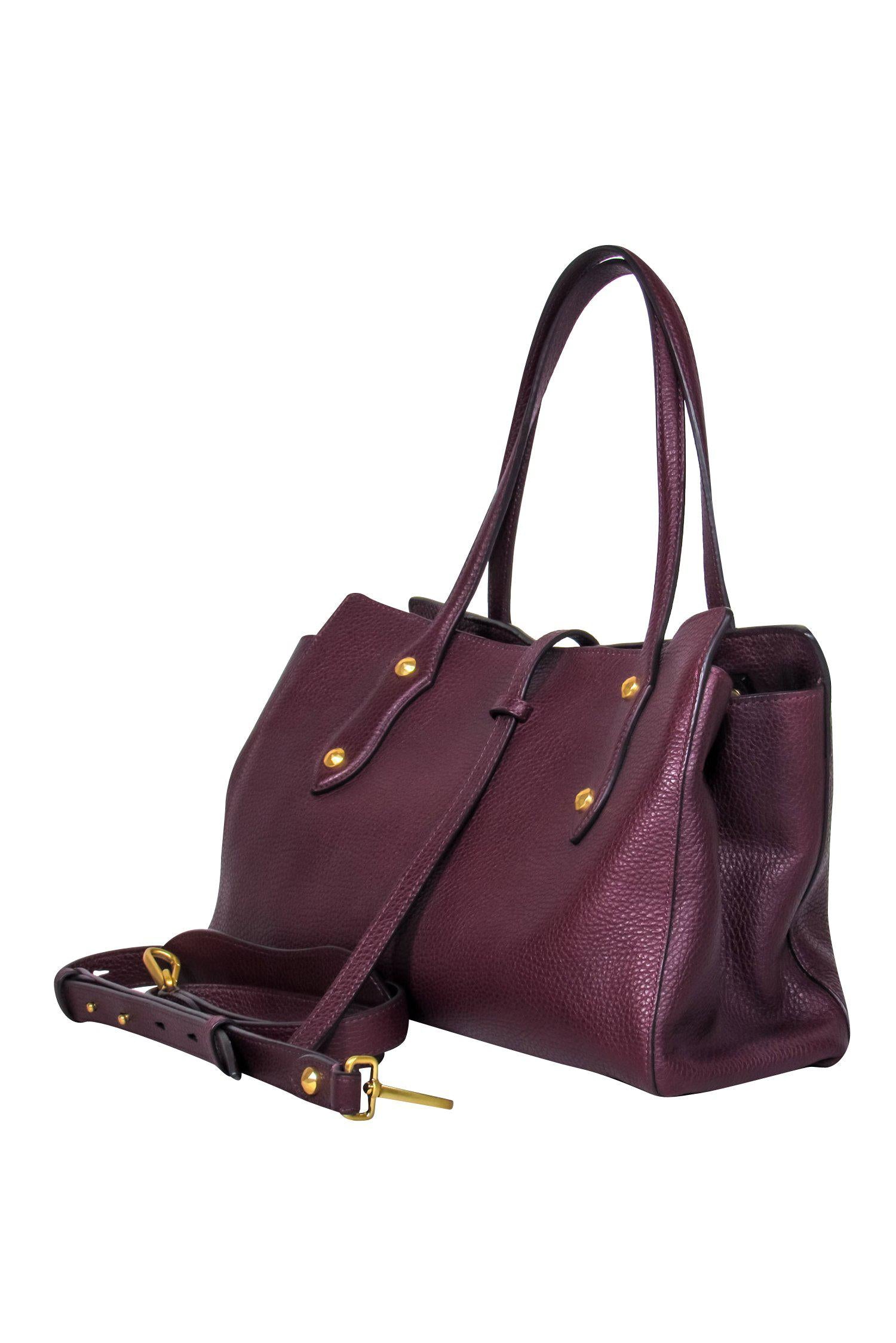 Annabel Ingall Oxblood Leather Mini Convertible Tote Bag - A Stylish Essential