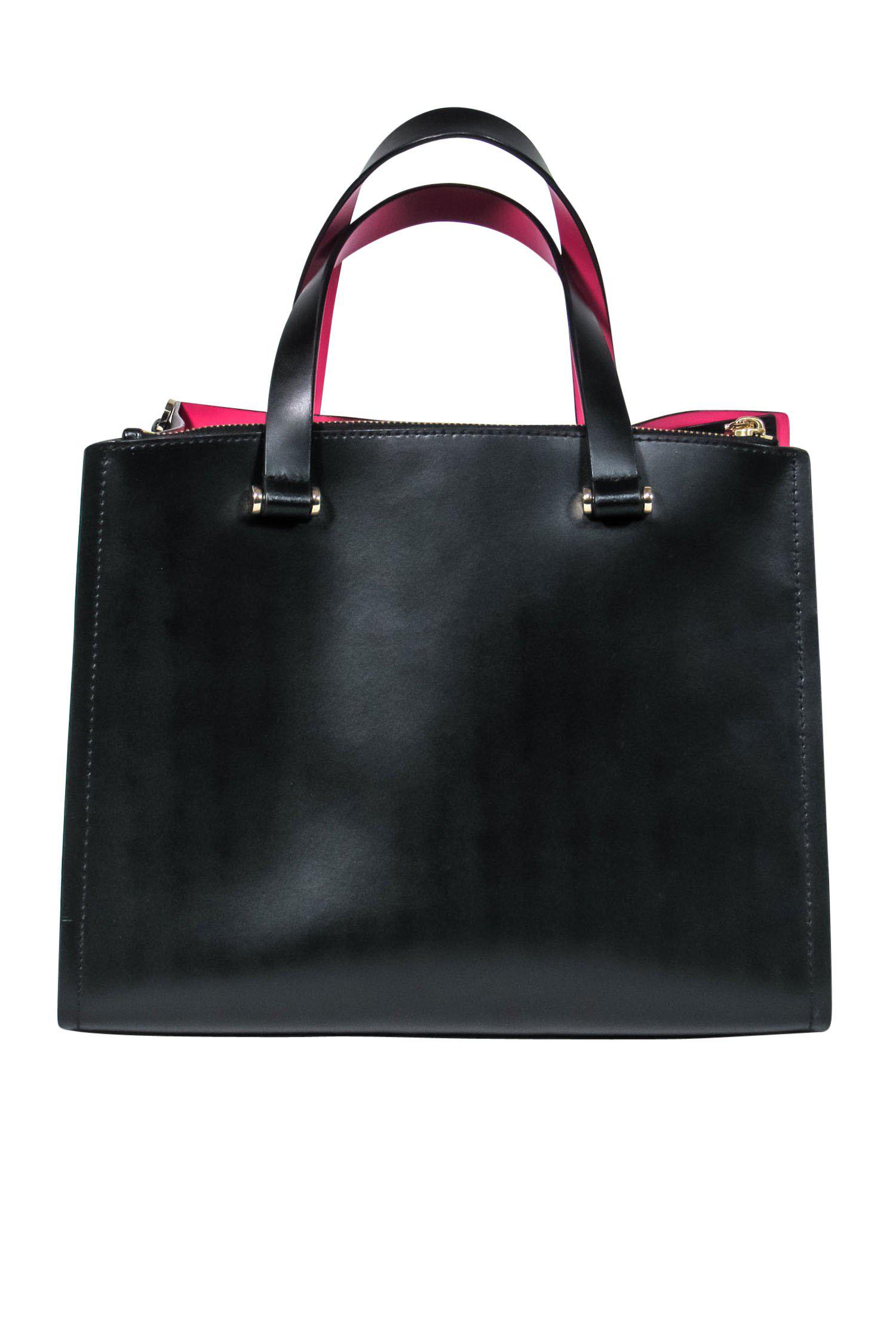 Kate Spade Black Smooth Leather Convertible Square Satchel - A Timeless Classic