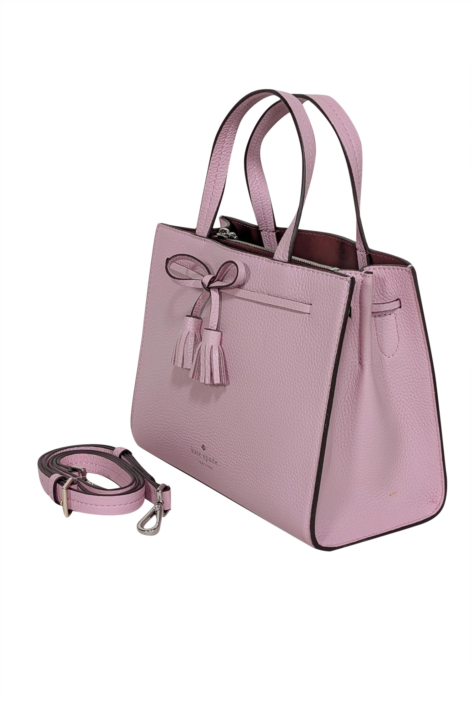 Kate Spade Lilac Pink Pebbled Leather Satchel: A Whimsical Fashion Statement