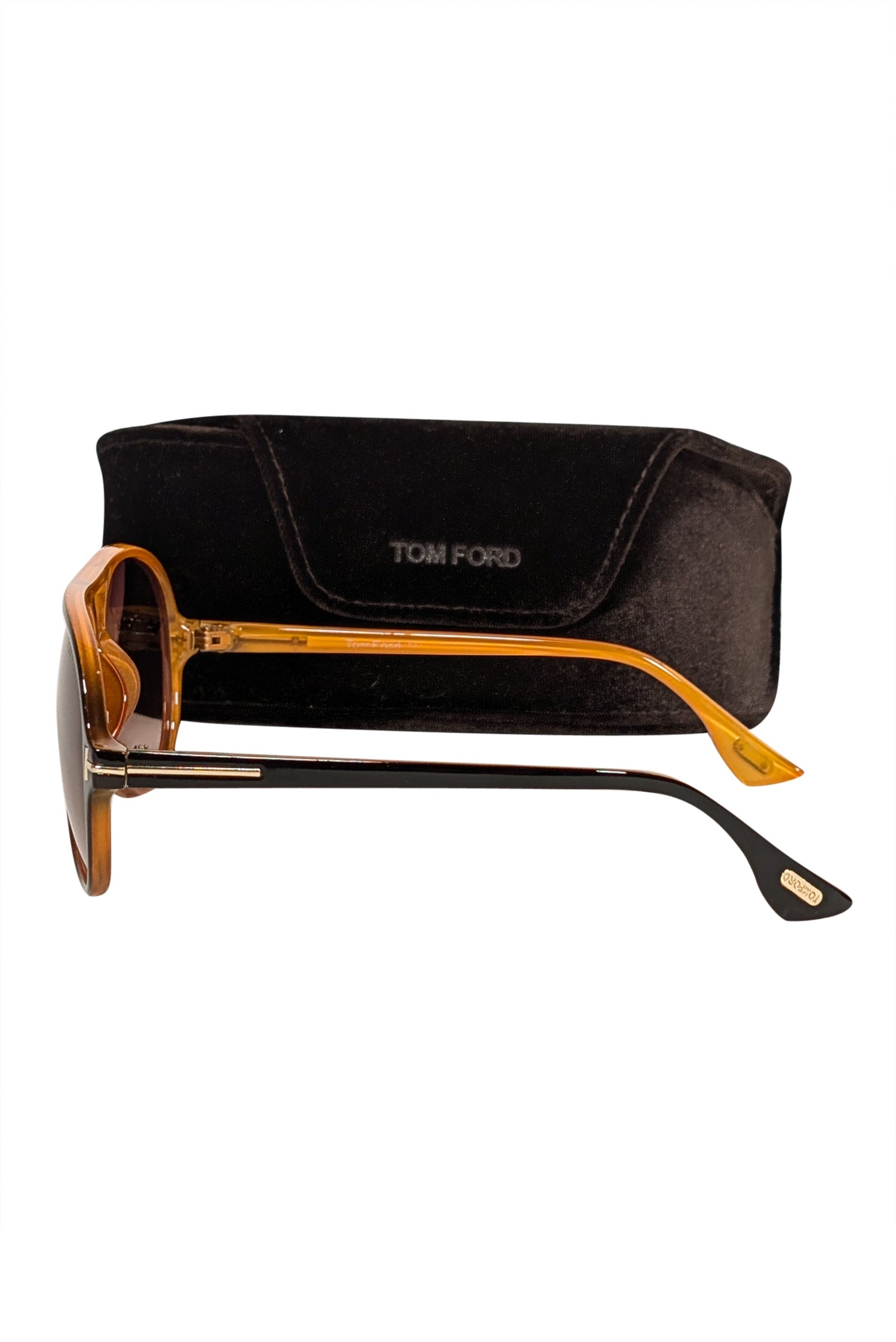 Tom Ford Brown & Orange Aviator Sunglasses - A Bold Fashion Statement