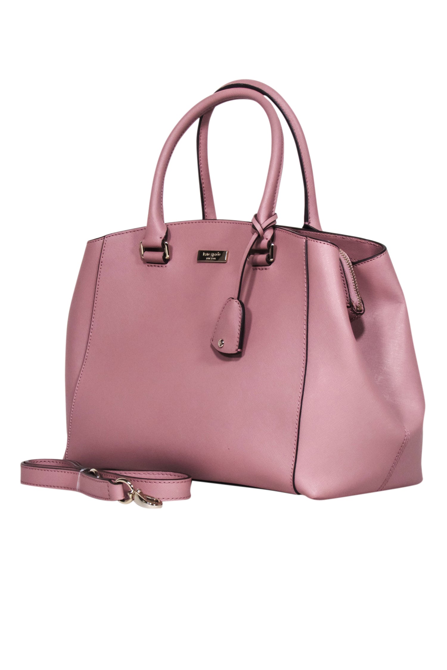 Kate Spade - Chic Mauve Saffiano Leather Satchel for Trendy Office Goers