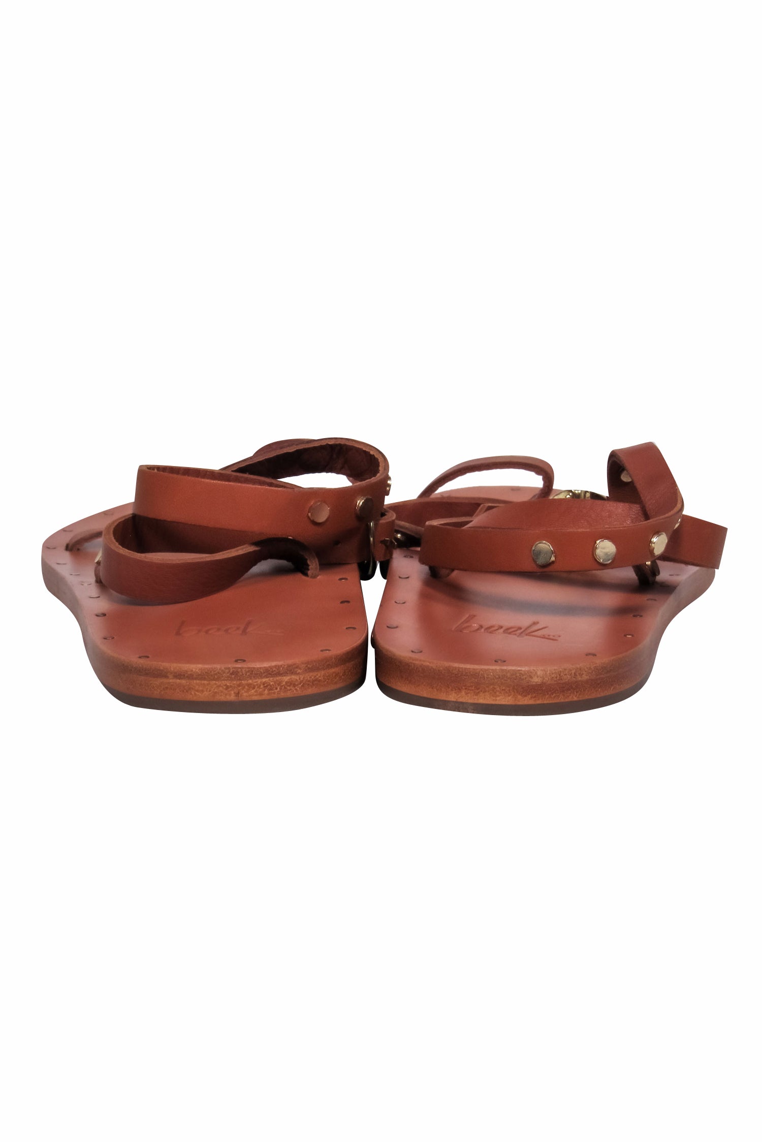 Beek - Stylish Brown Strappy Wrap Sandals Size 9