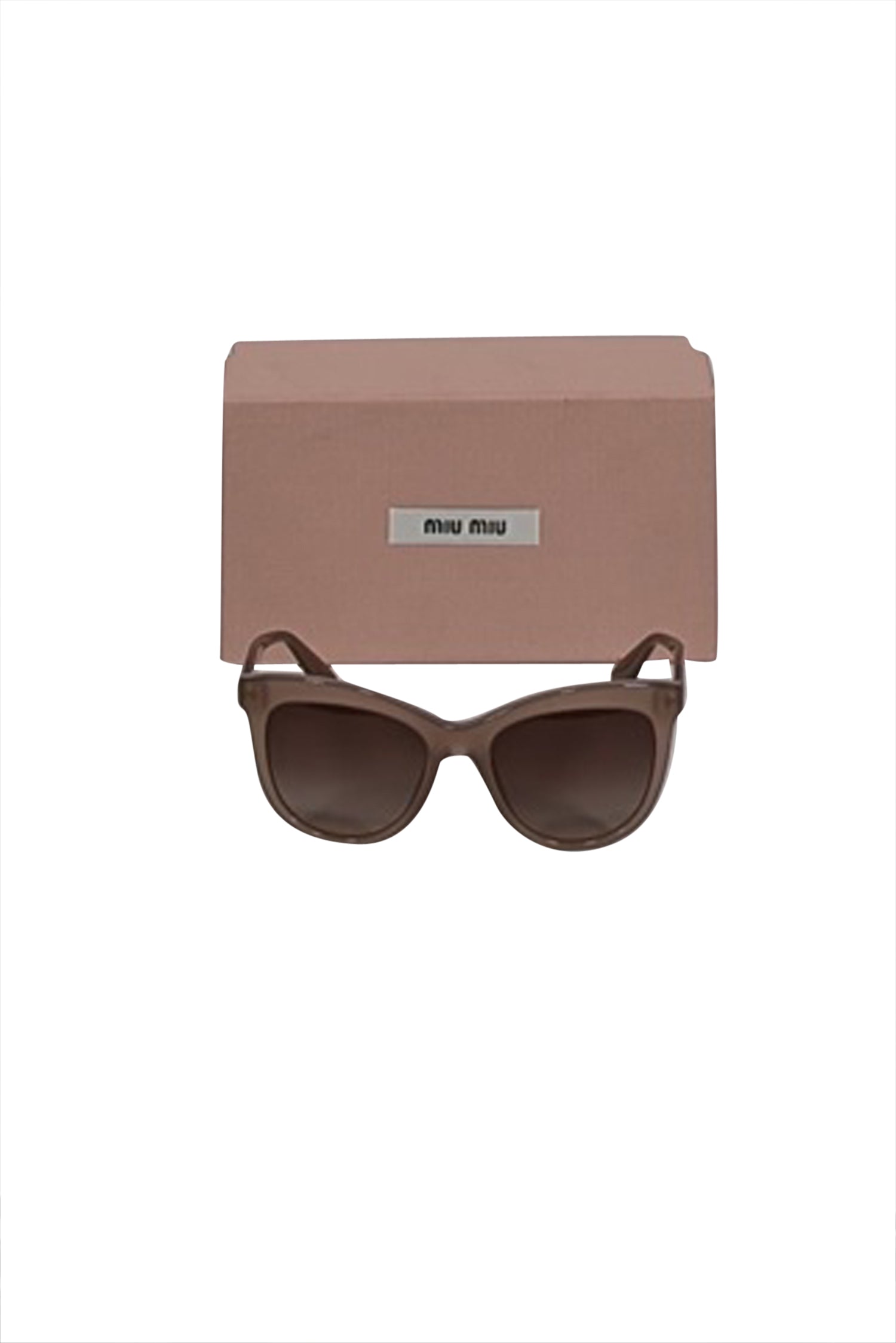 Miu Miu - Chic Beige Translucent Frames with Stylish Brown Lenses