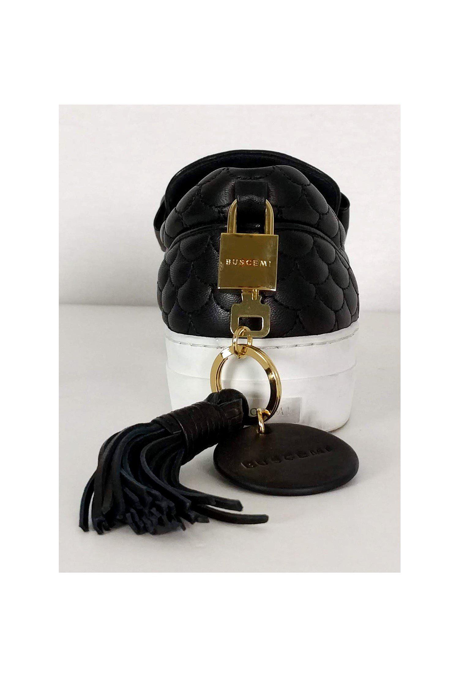 Buscemi's Stunning Black Quilted Bow Skate Sneakers - Size 9