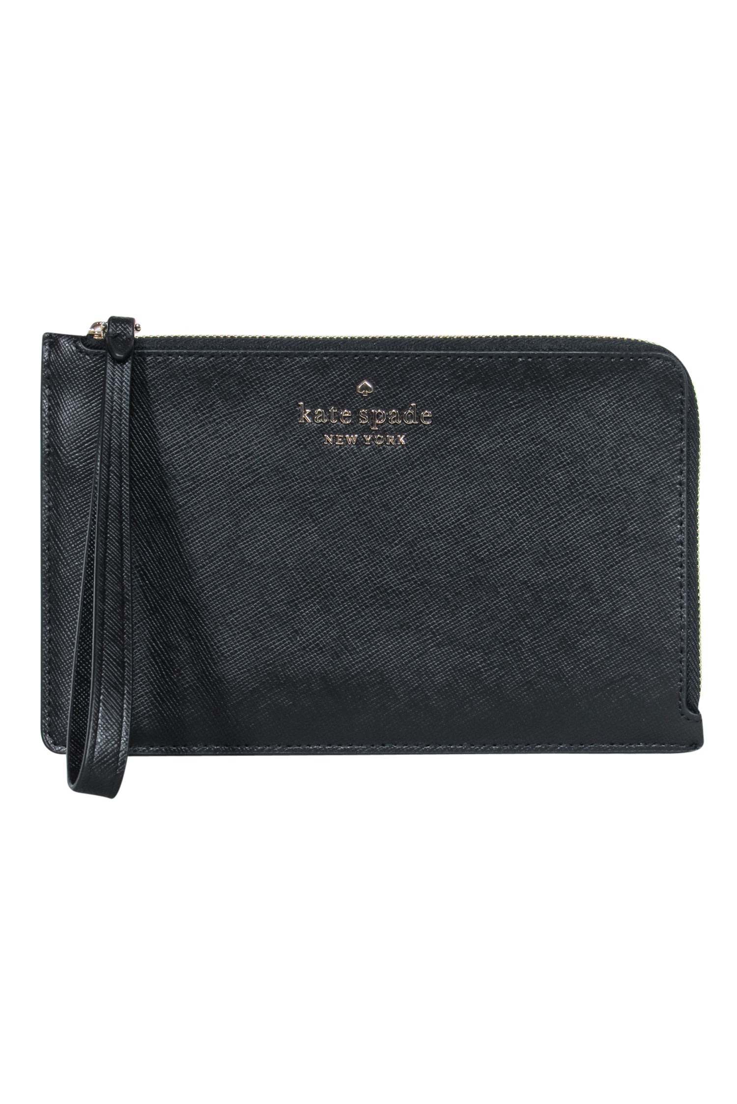 Kate Spade's Stunning Black Textured Leather Wristlet - A Must - Have!