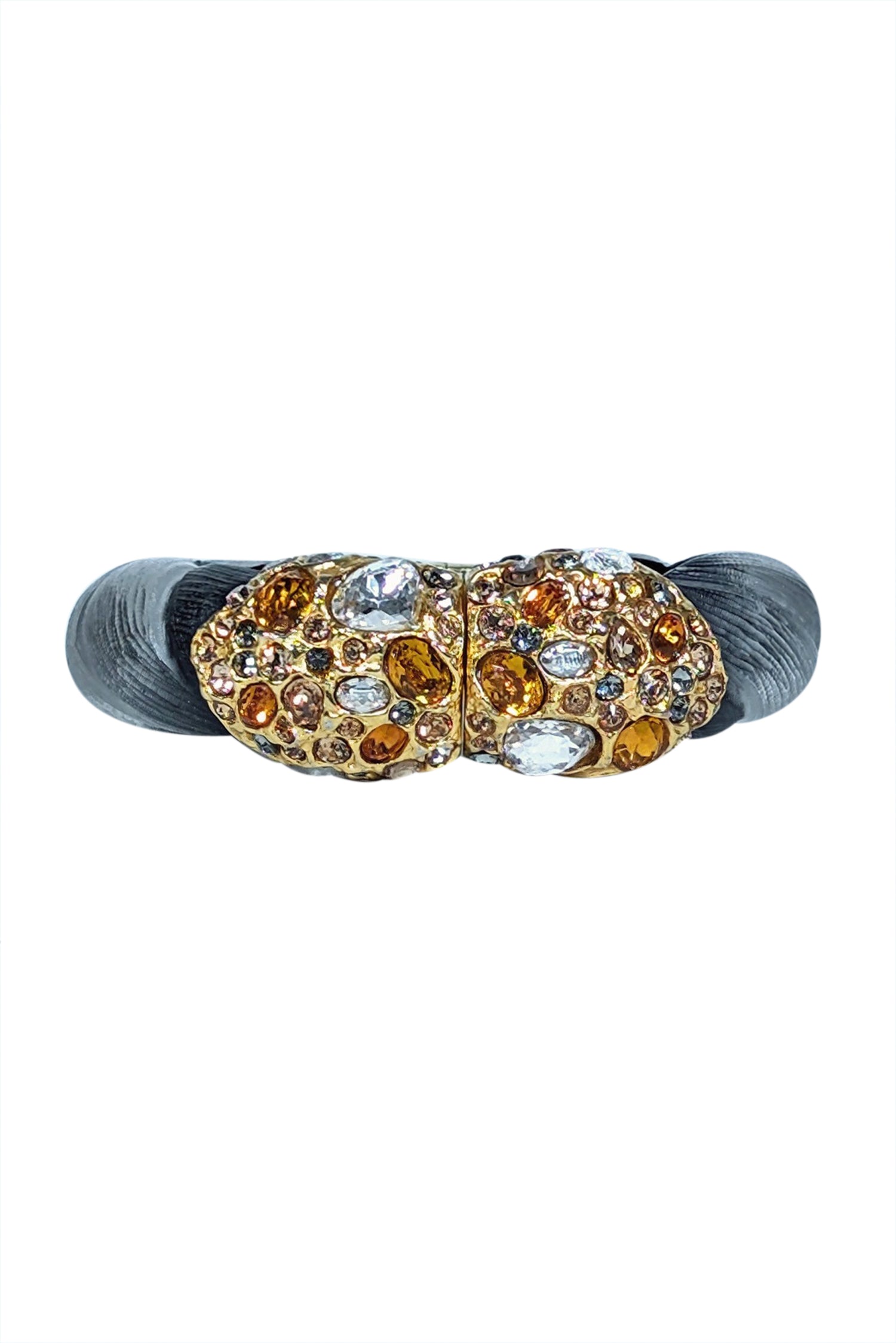 Alexis Bittar - Stunning Lucite Bracelet with Gold & Multi - Color Rhinestones