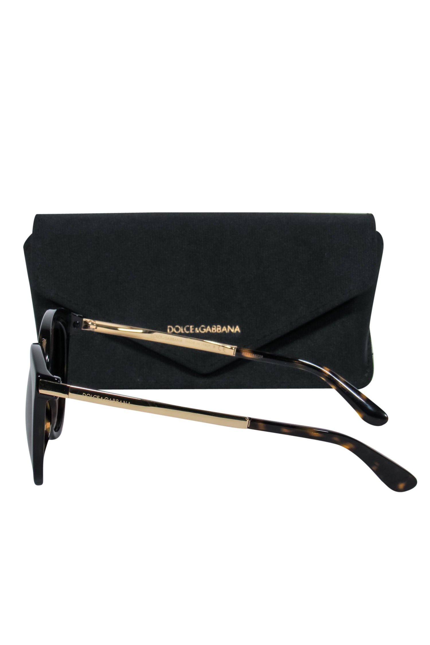 Dolce & Gabbana - Stylish Brown Tortoise Shell Round Sunglasses with Gold Trim