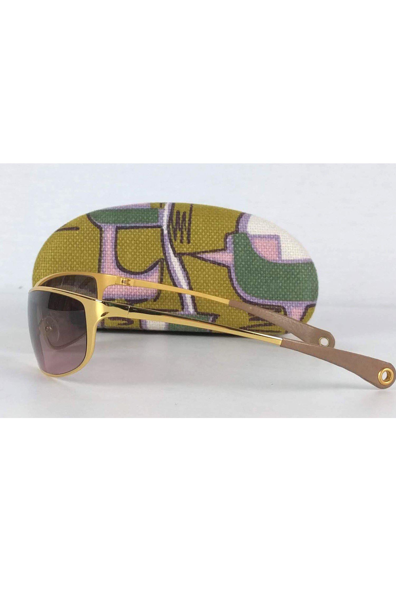 Marni - Stunning Gold Rectangular Frame Sunglasses