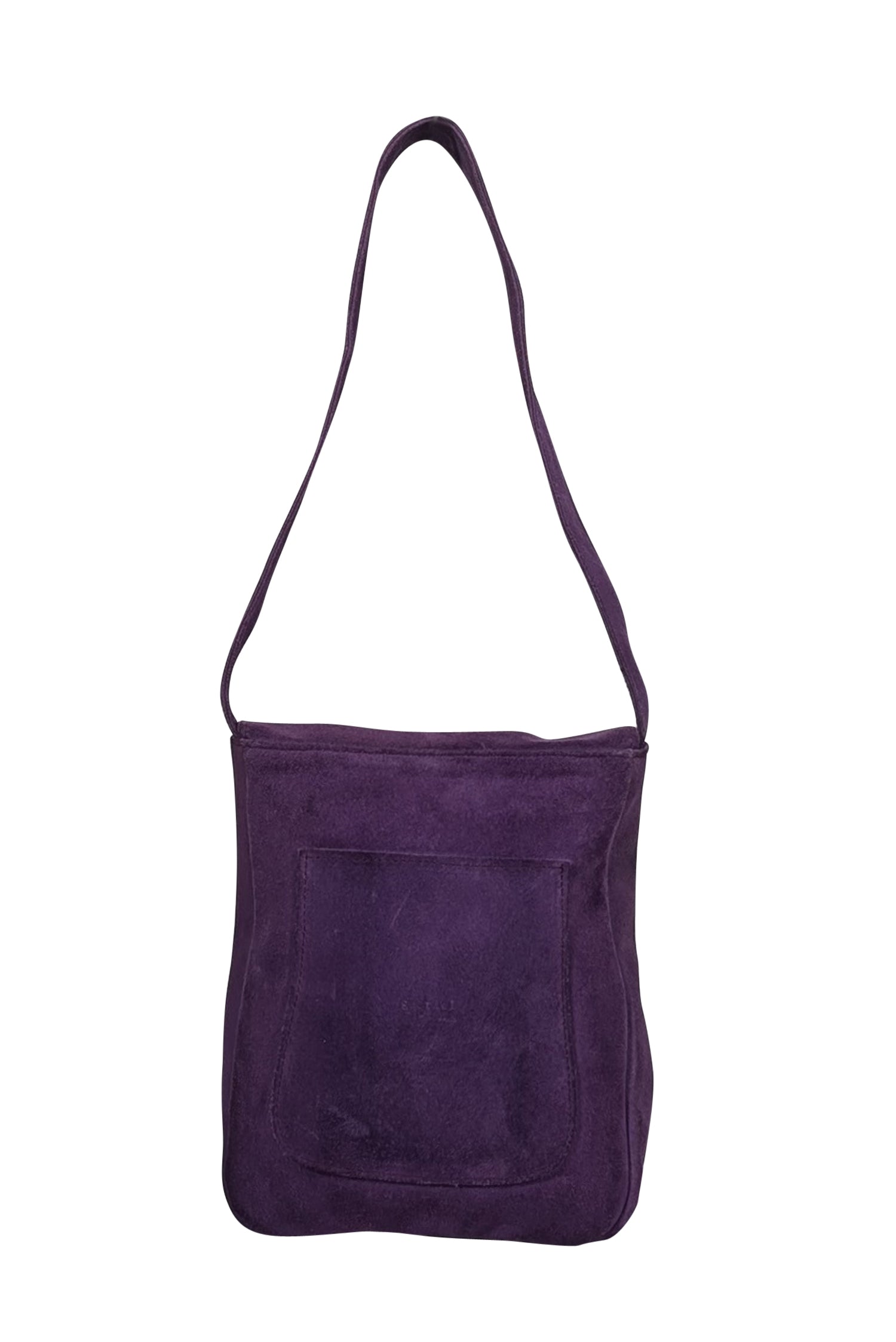 Gabriel for Sach - Moody Purple Suede Shoulder Bag: A Touch of Quiet Luxury