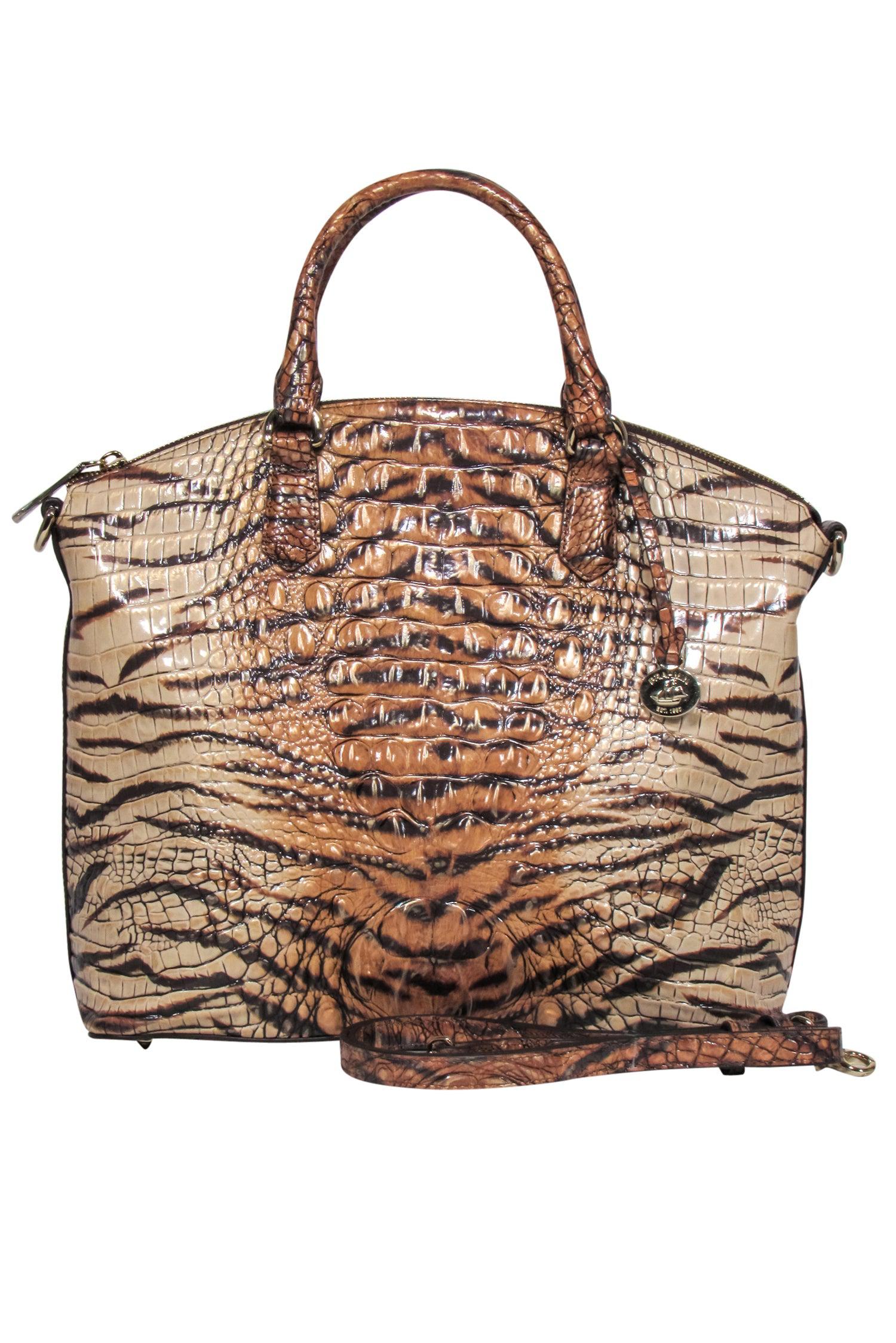 Brahmin - Stunning Tan & Brown Feline Ombre Melbourne Satchel Bag