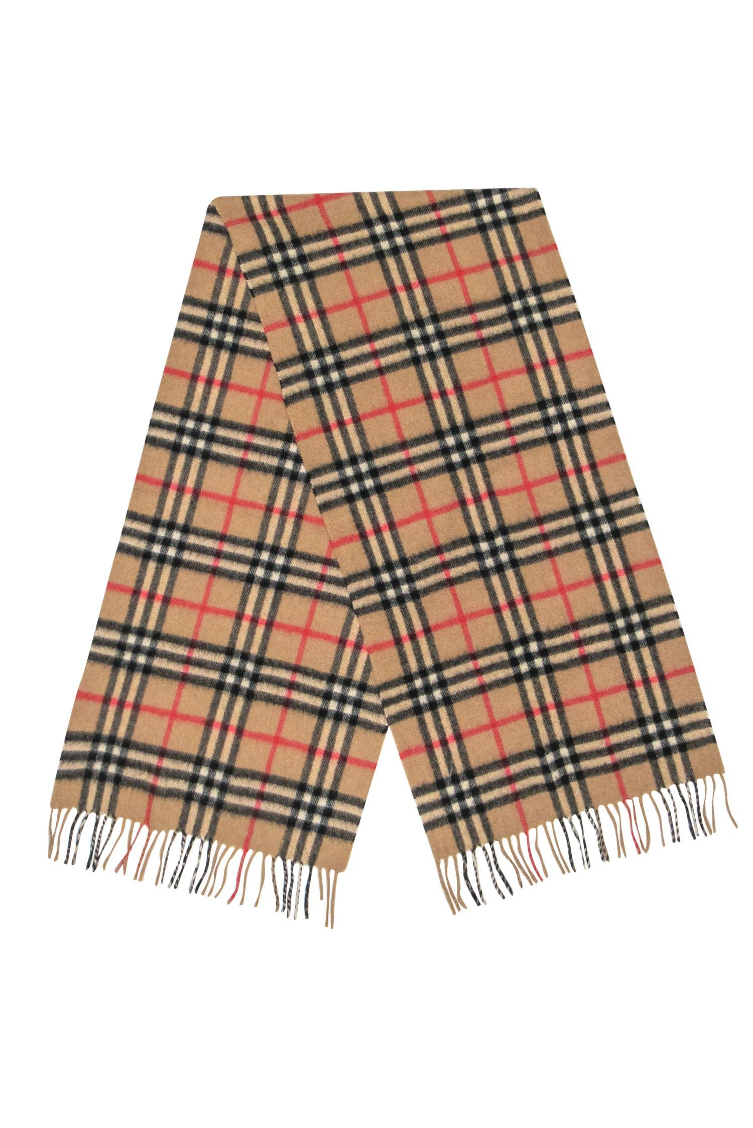 Burberry Tan Tartan Cashmere Scarf: A Timeless Winter Essential