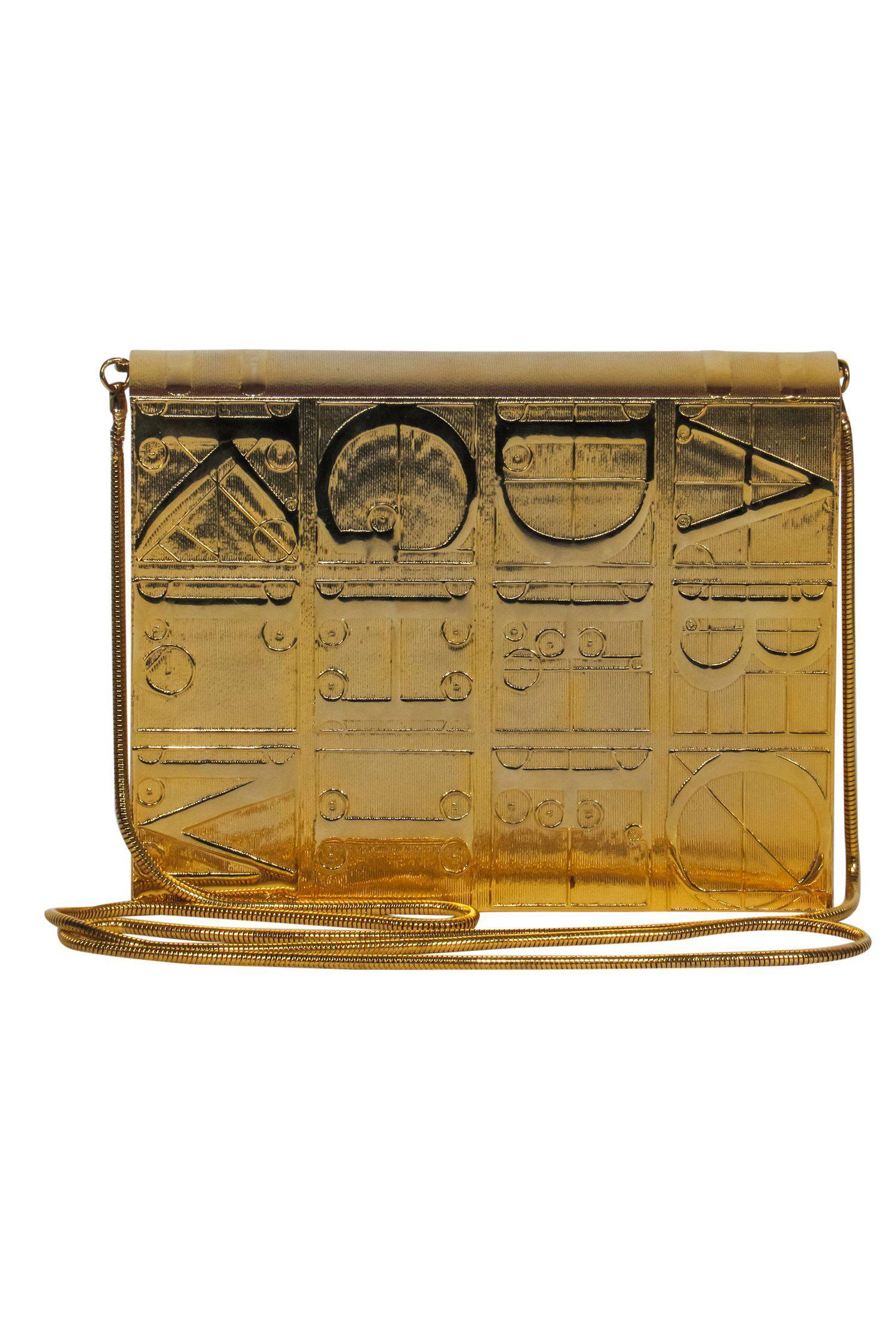 Paloma Picasso Vintage Gold Alphabet-Embossed Book Crossbody Bag: A Fashion Statement