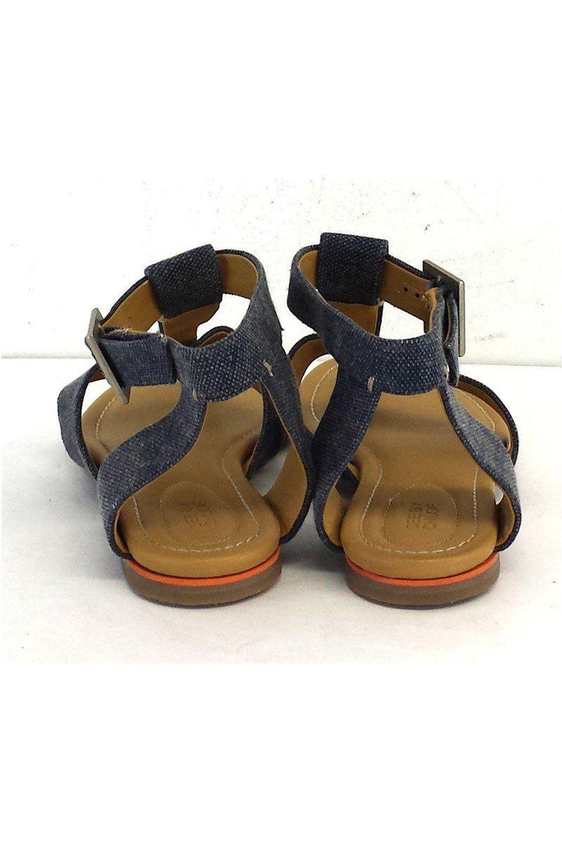 See by Chloe - Stunning Blue Denim Flat Leather Sandals in Size 6