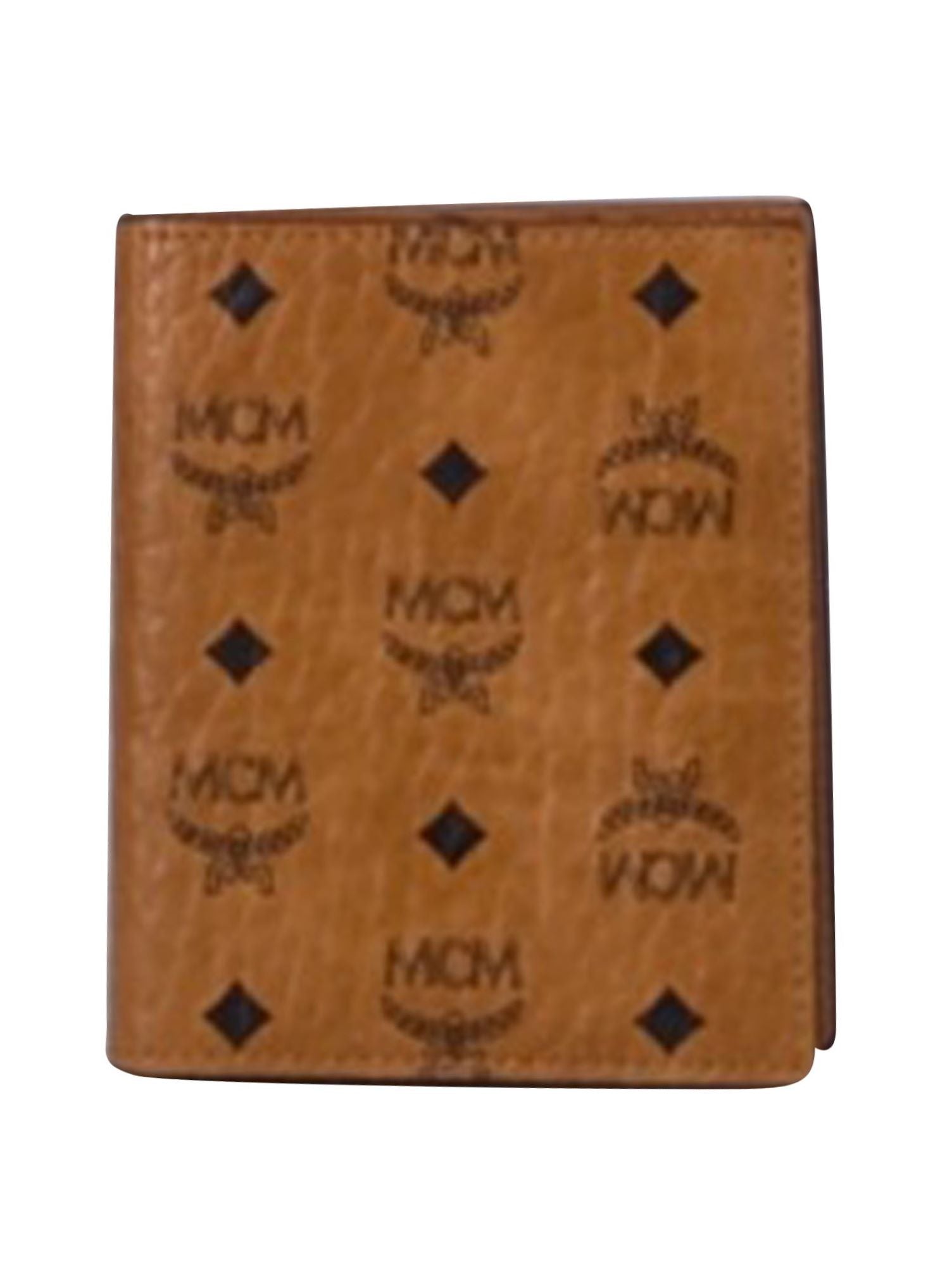 MCM Tan Visetos Coated Canvas Luxury Bifold Wallet