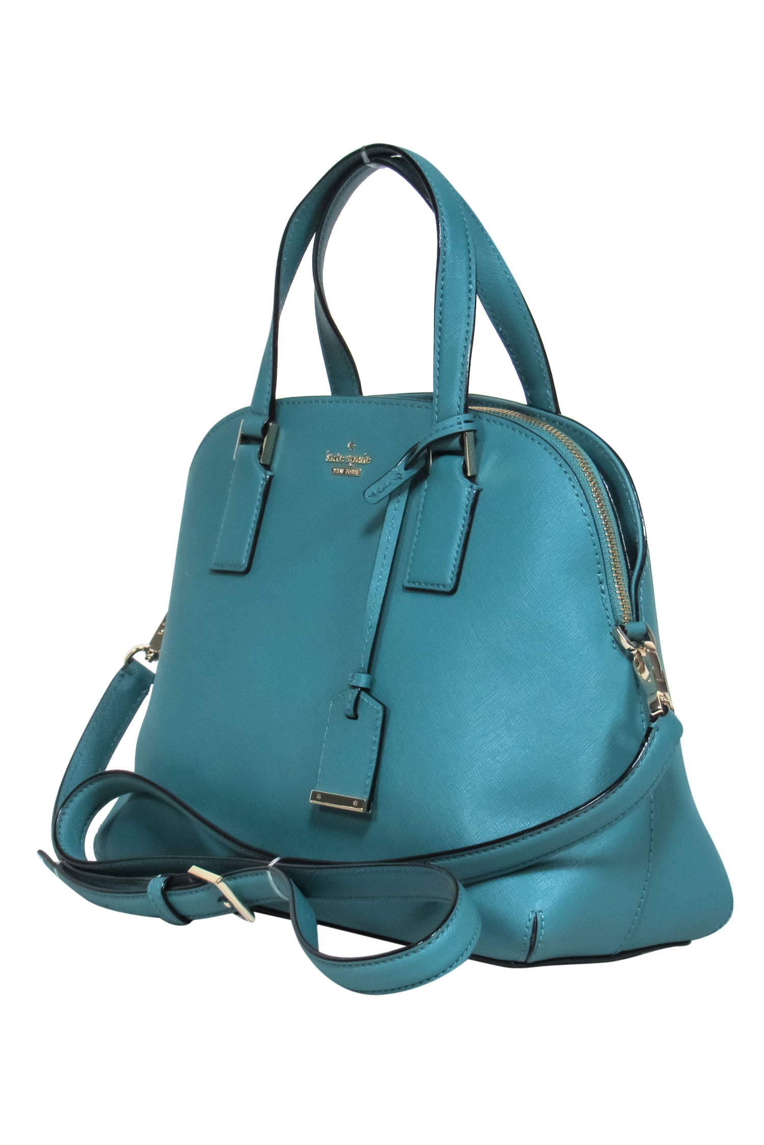 Kate Spade Aqua Green Textured Leather Cameron Street Convertible Handbag - A Fashion Must-Have
