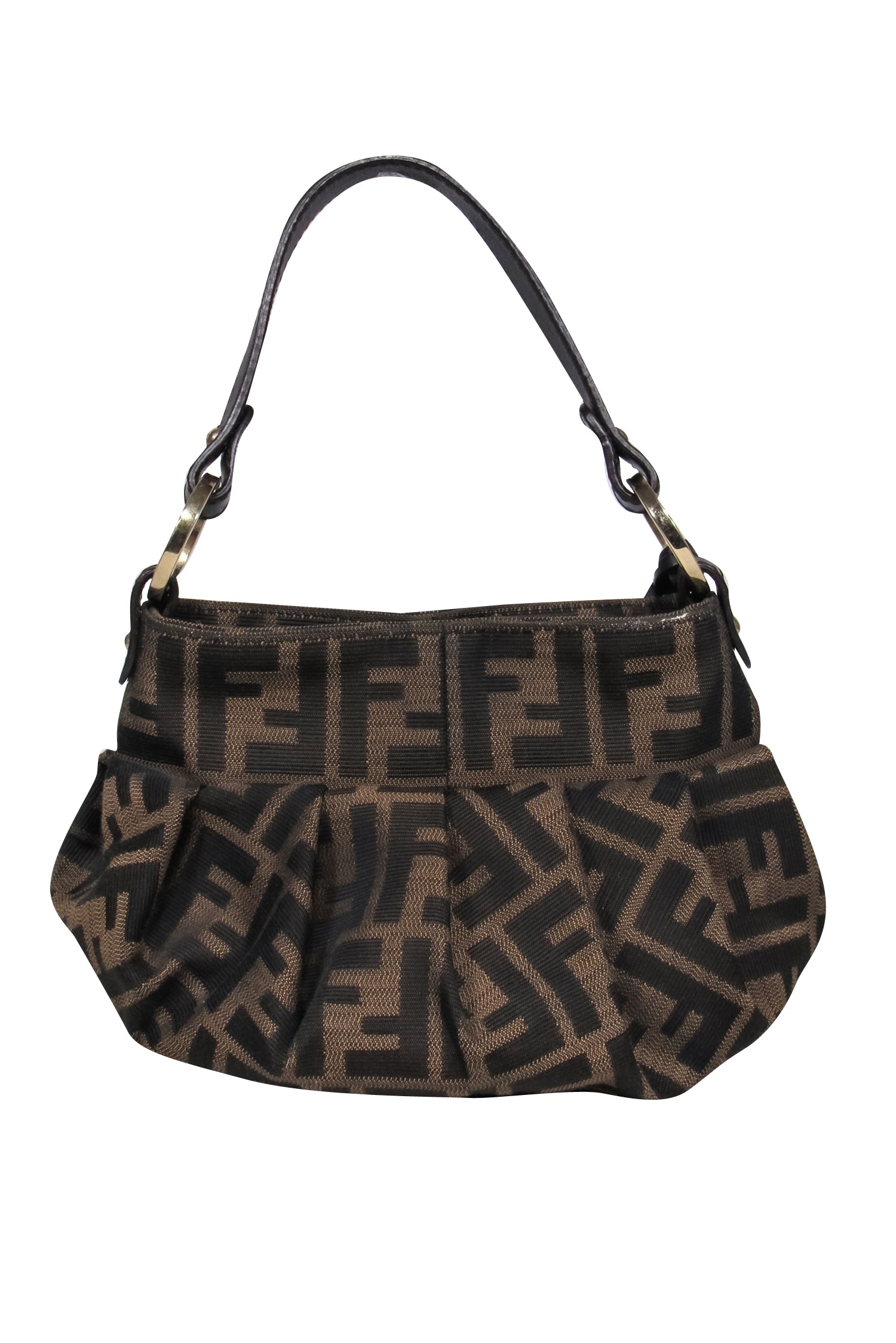 Fendi - Charming Zucca Brown Logo Mini Bucket Bag