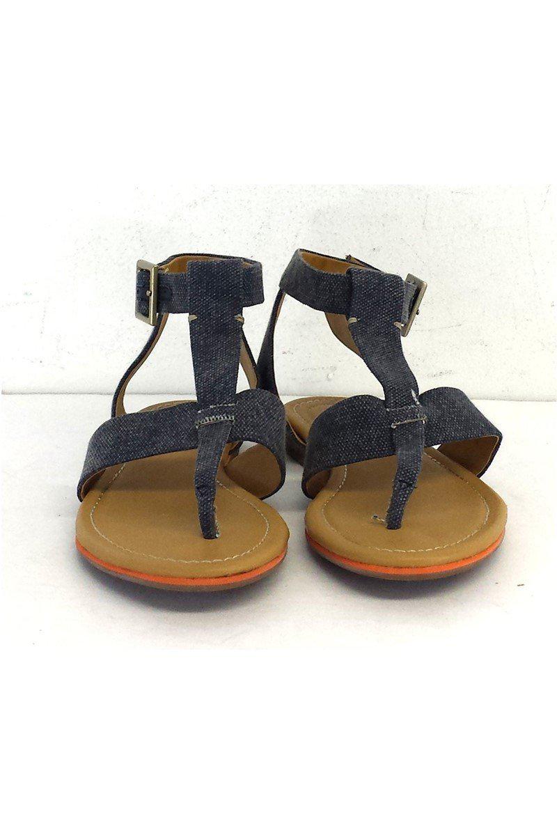 See by Chloe - Stunning Blue Denim Flat Leather Sandals in Size 6