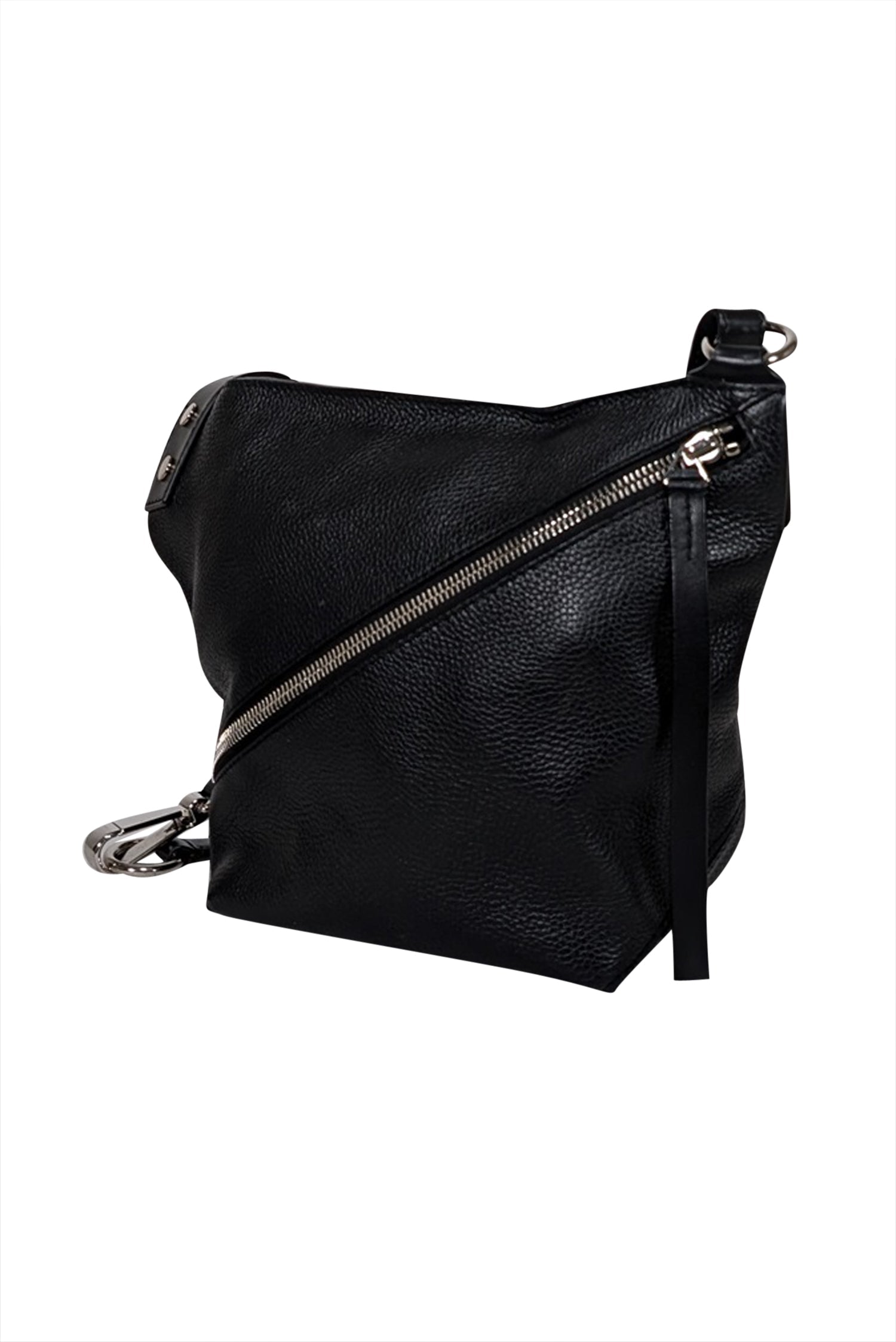 Proenza Schouler - Edgy Black Pebbled Leather Crossbody Bag