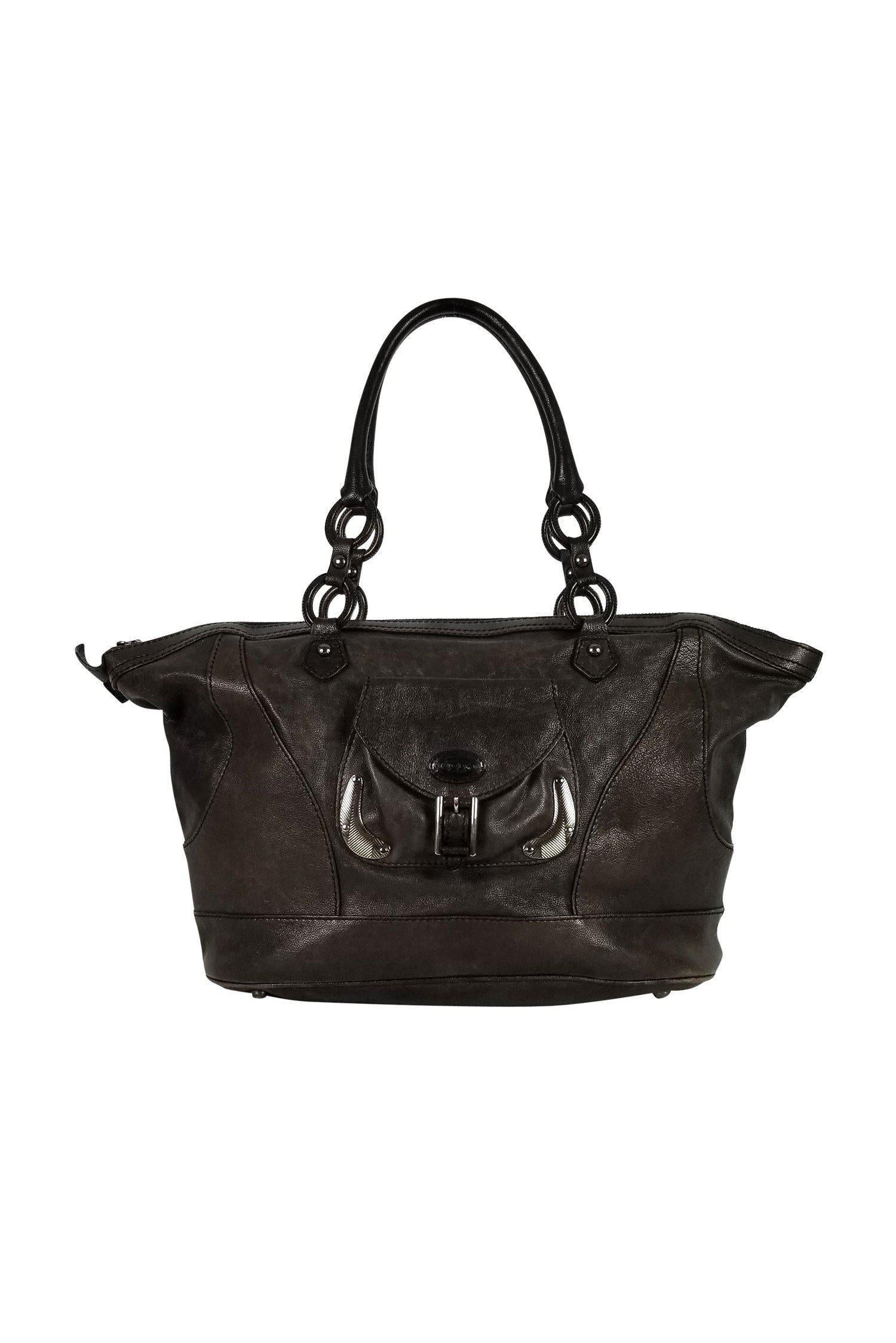 Tod's Exquisite Brown Leather Tote Bag - A Must - Have!