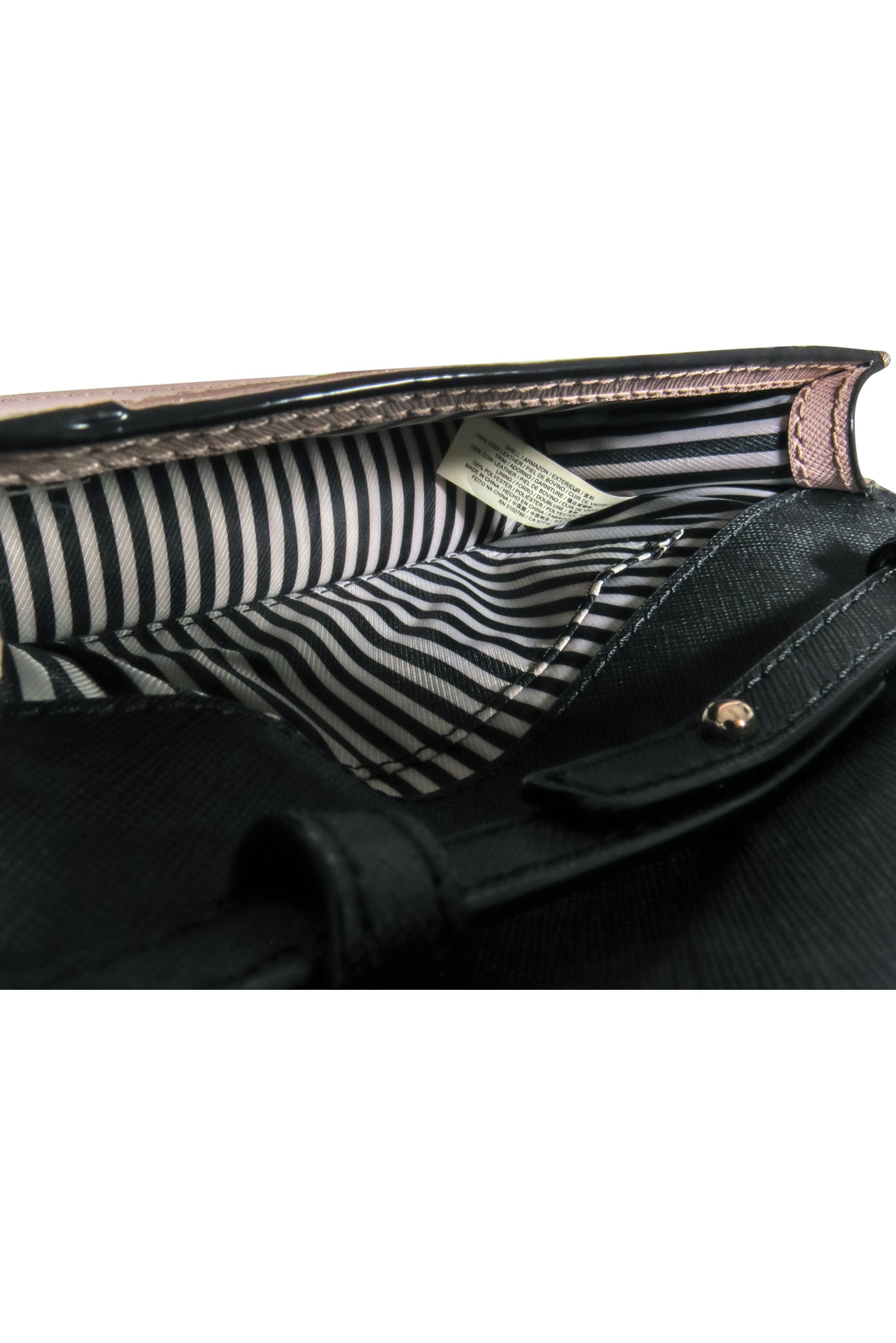 Kate Spade Blush & Black Colorblocked Leather Fold-Over Crossbody - The Ultimate Style Statement