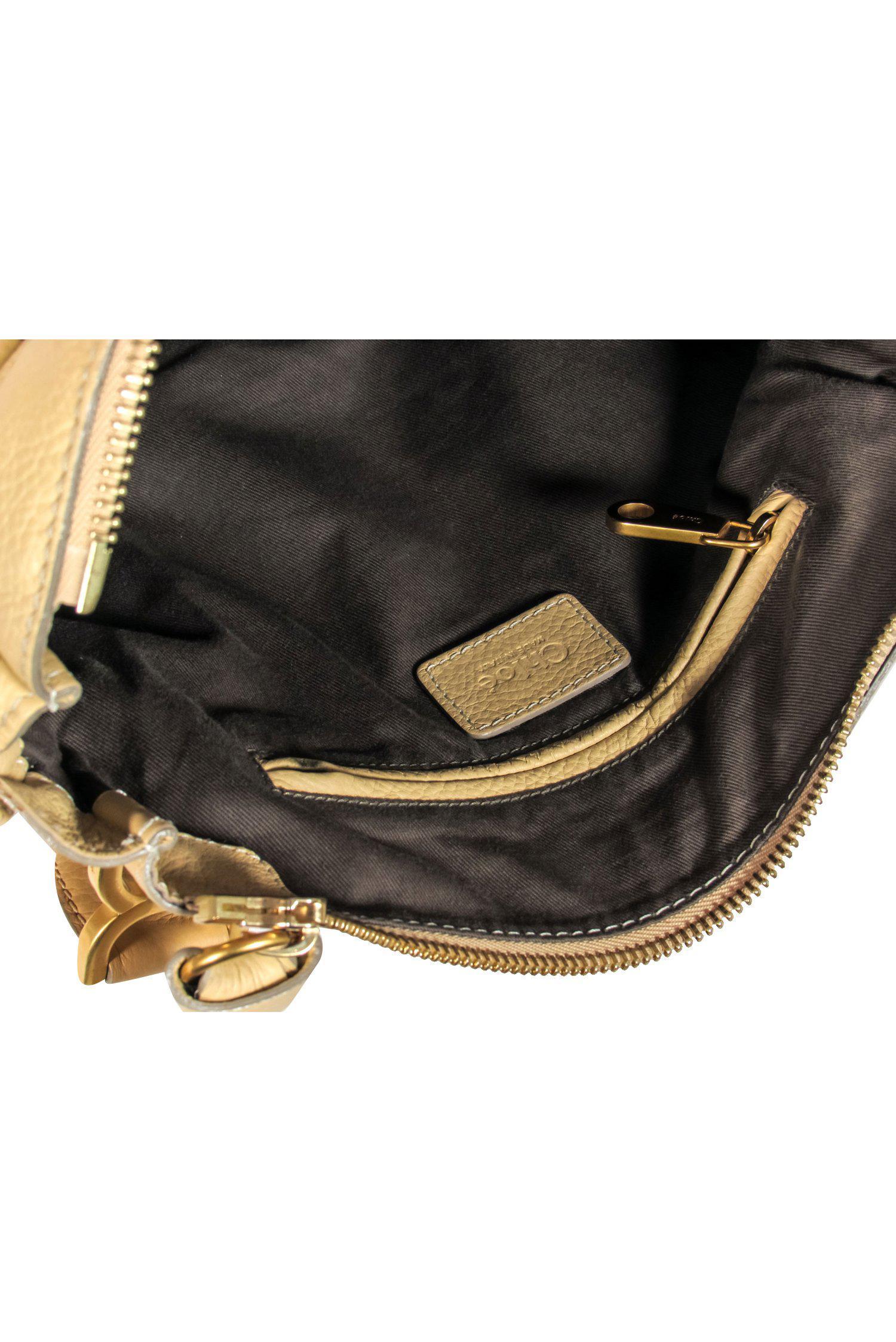 Chloe - Gorgeous Light Yellow Pebbled Leather Marcie Convertible Satchel