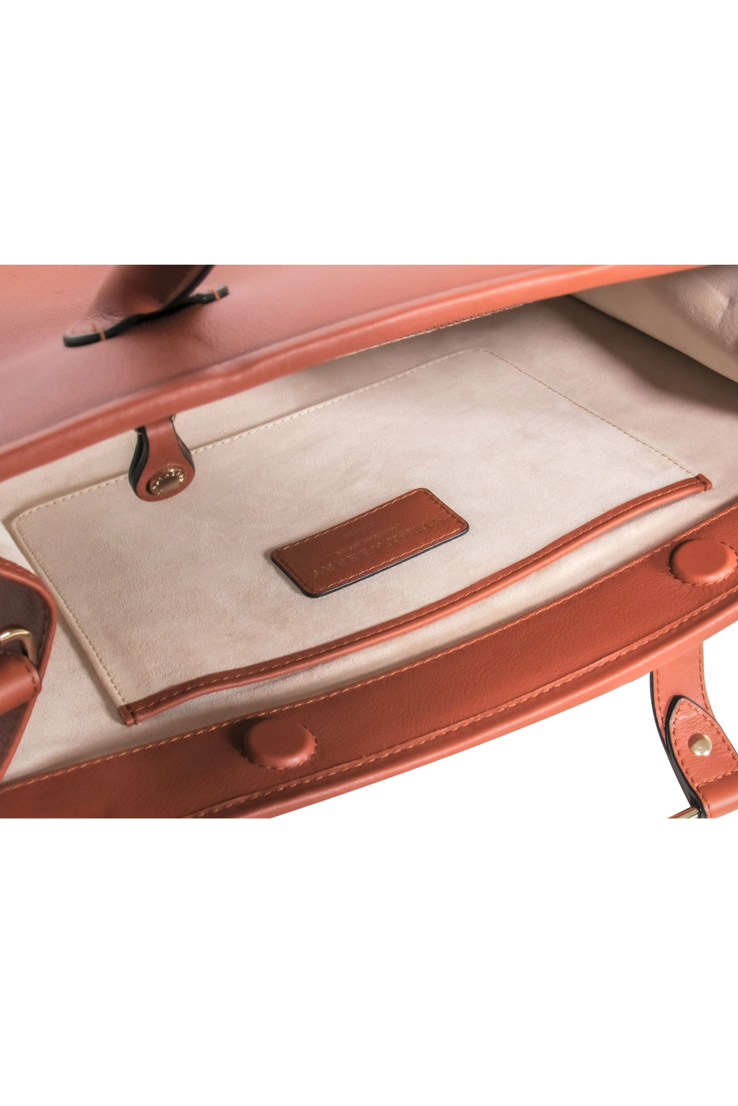 Strathberry Tan Leather Convertible Handbag - Classy and Versatile