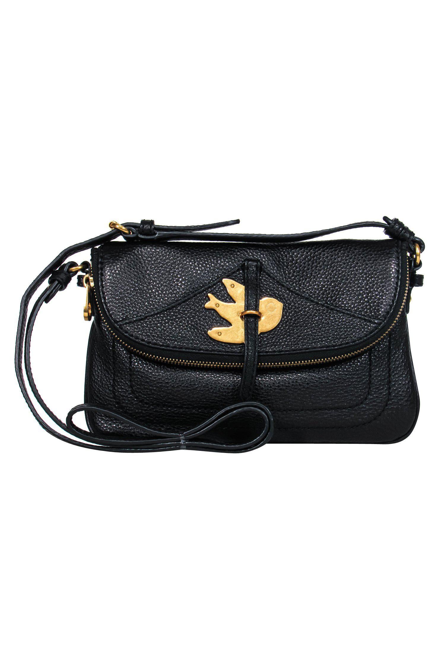 Marc by Marc Jacobs - Stunning Black Pebbled Leather Crossbody with Bird Clasp