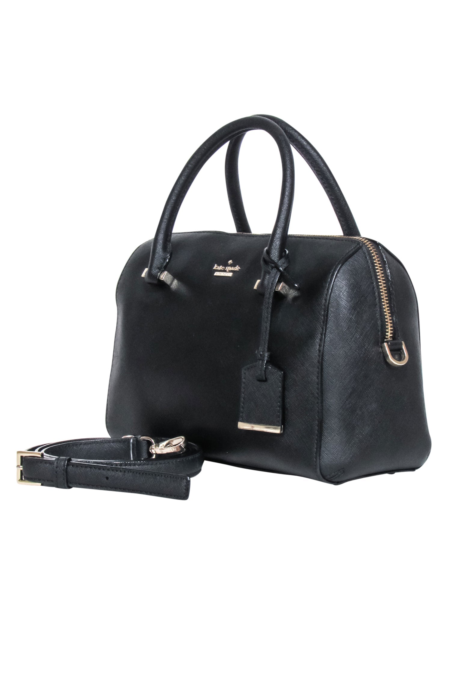 Kate Spade's Stunning Black Small Barrel Crossbody Bag