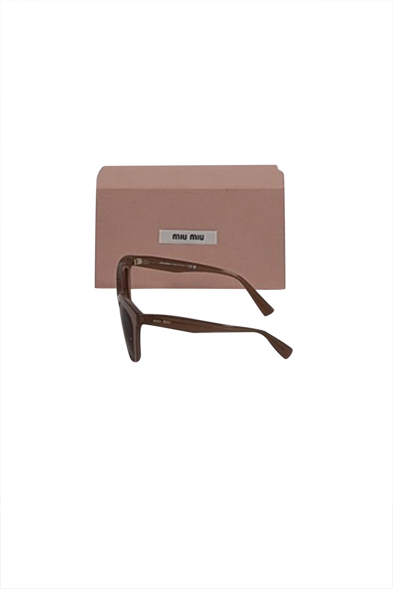 Miu Miu - Chic Beige Translucent Frames with Stylish Brown Lenses